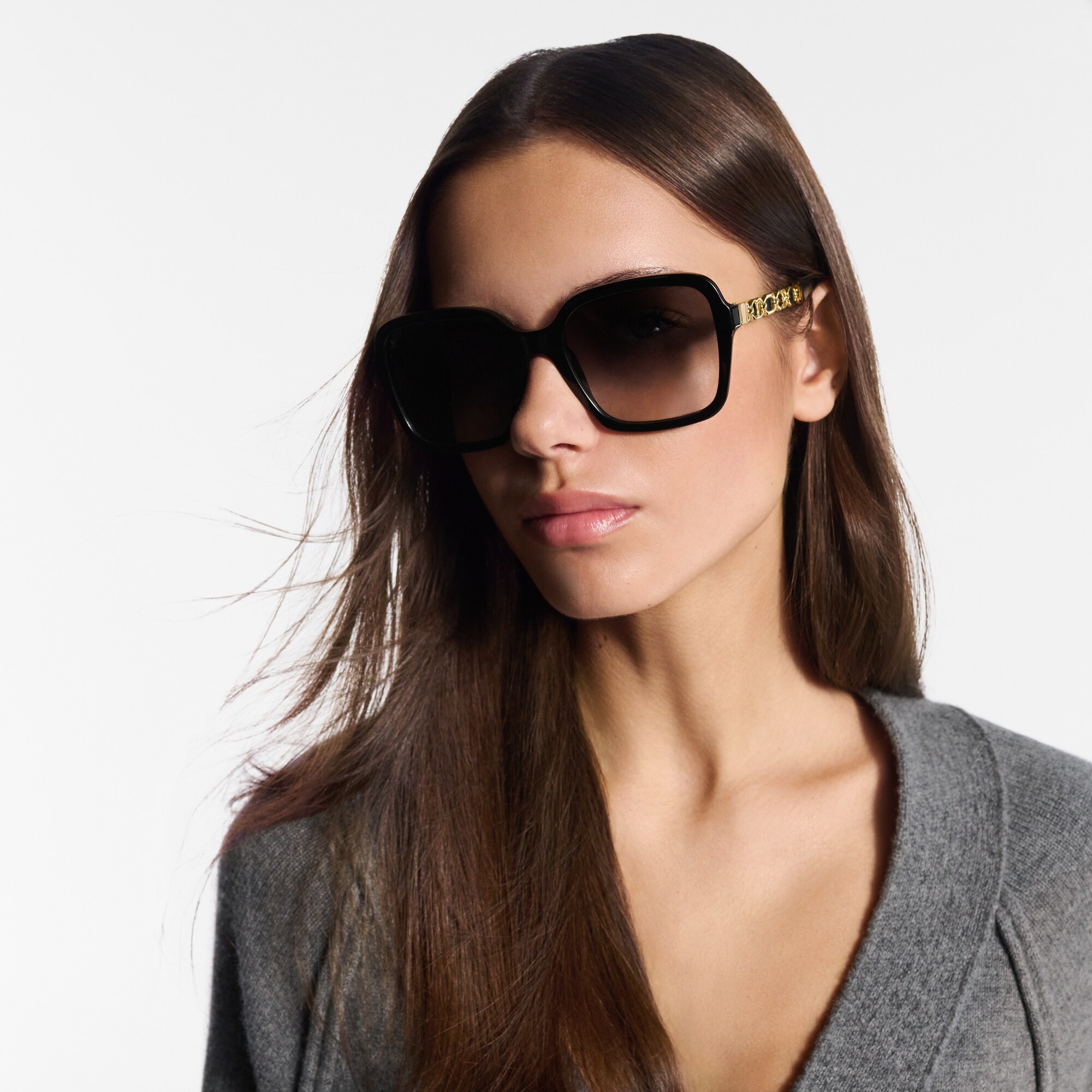 My LV Chain Braided Maxi Square Sunglasses - 4