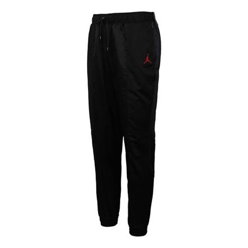 Air Jordan Red jumpman Logo Sports Long Pants Black AV1306-010 - 1