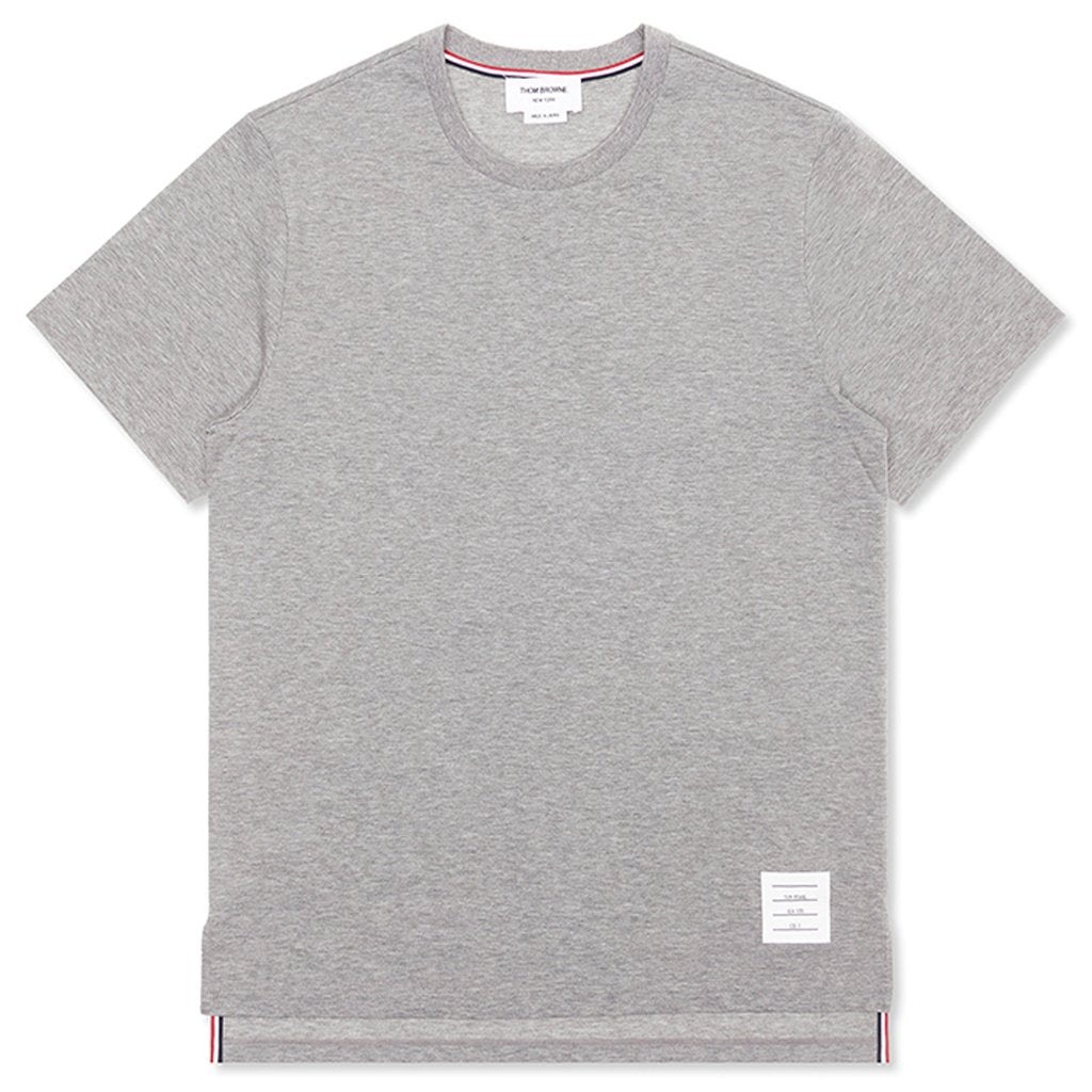 THOM BROWNE RELAXED FIT S/S TEE - LIGHT GREY - 1