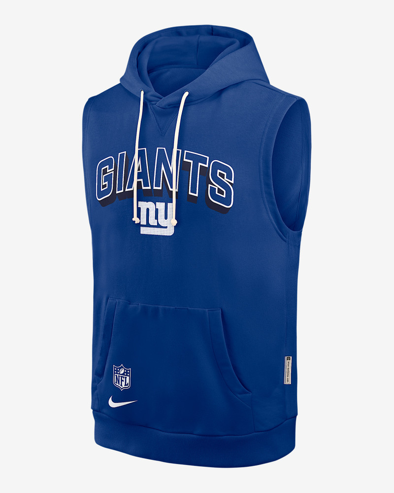 New York Giants Sideline Men's Nike Dri-FIT NFL Sleeveless Pullover Hoodie 1