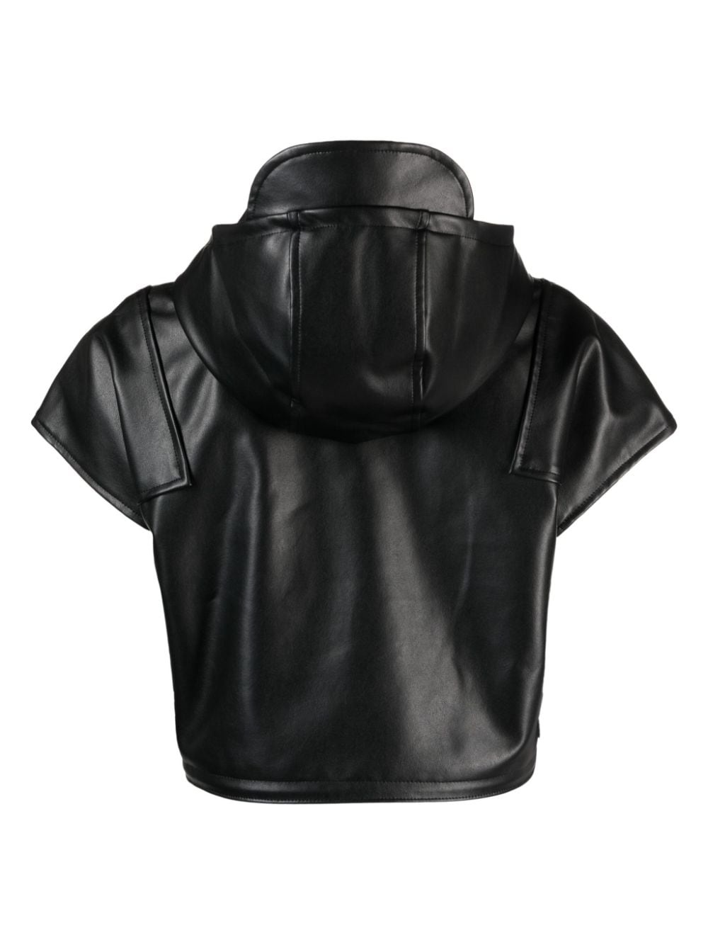 Straight Seams hooded cropped jacket - 2
