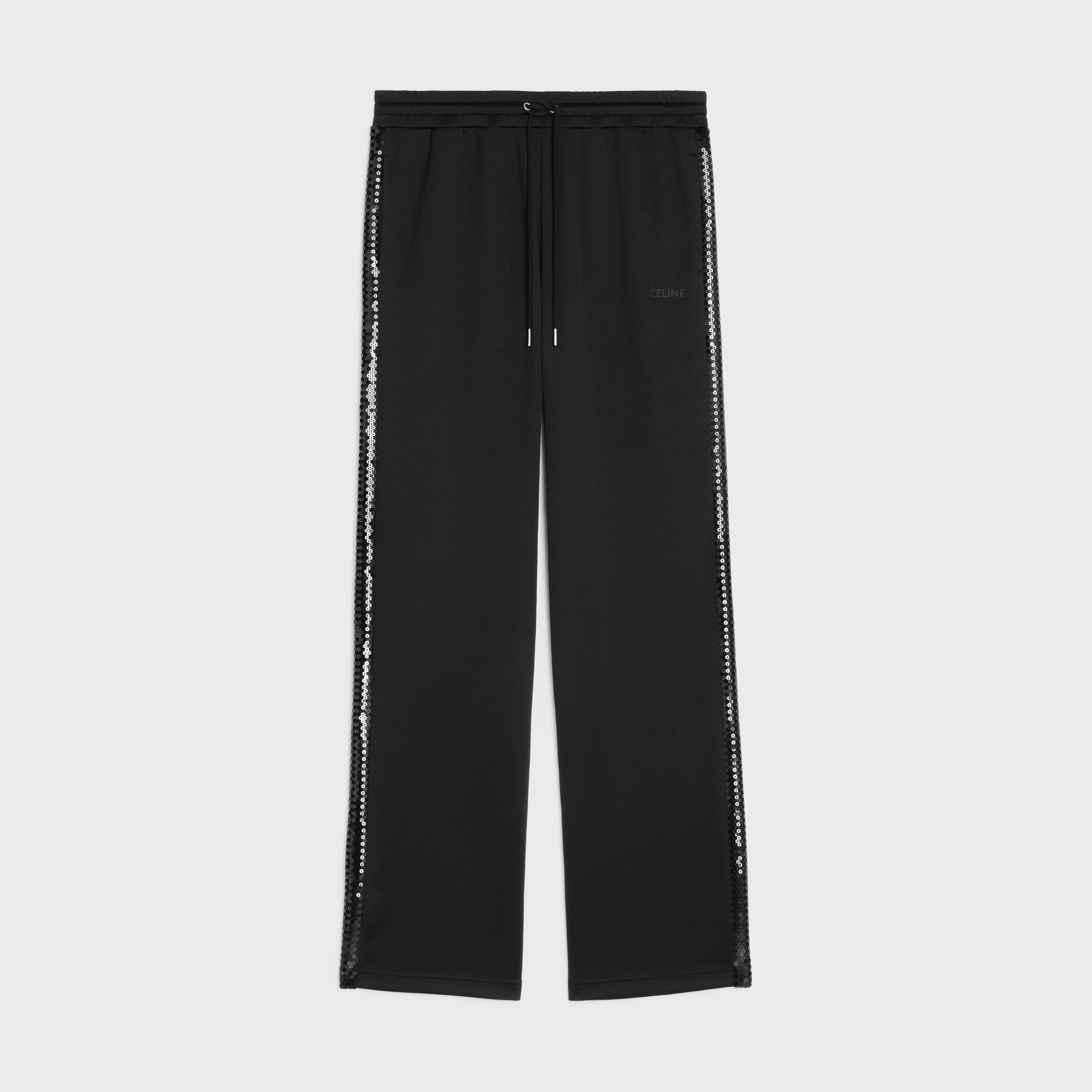 TRACK PANTS IN DOUBLE FACE JERSEY WITH EMBROIDERED BAND - 1