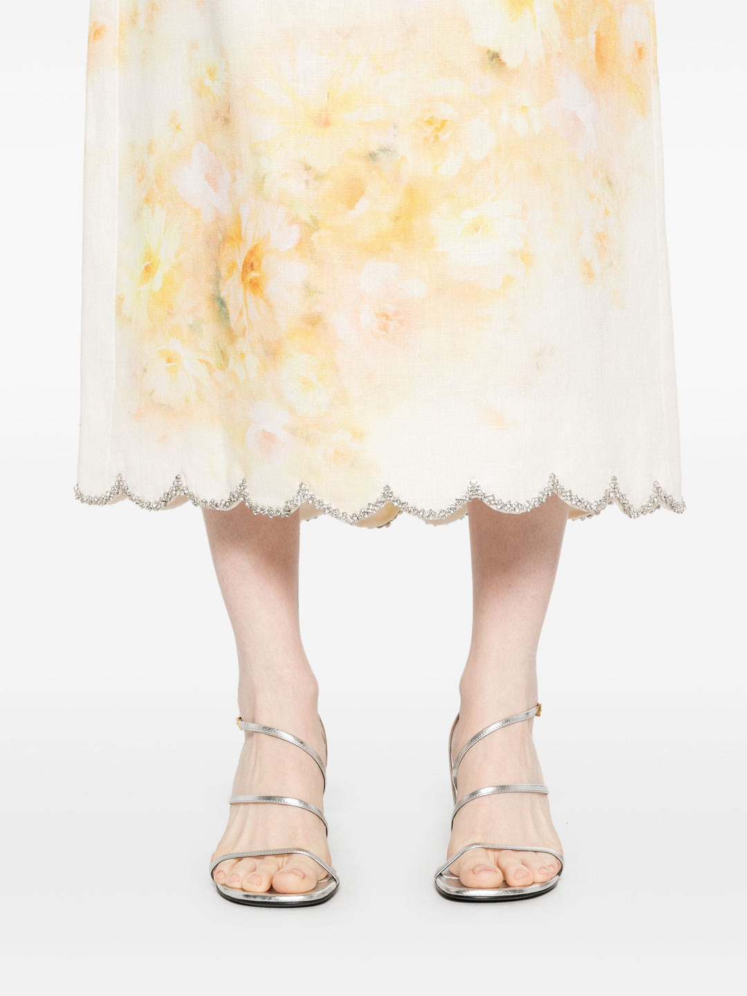 Crush Scalloped Midi Skirt - 5