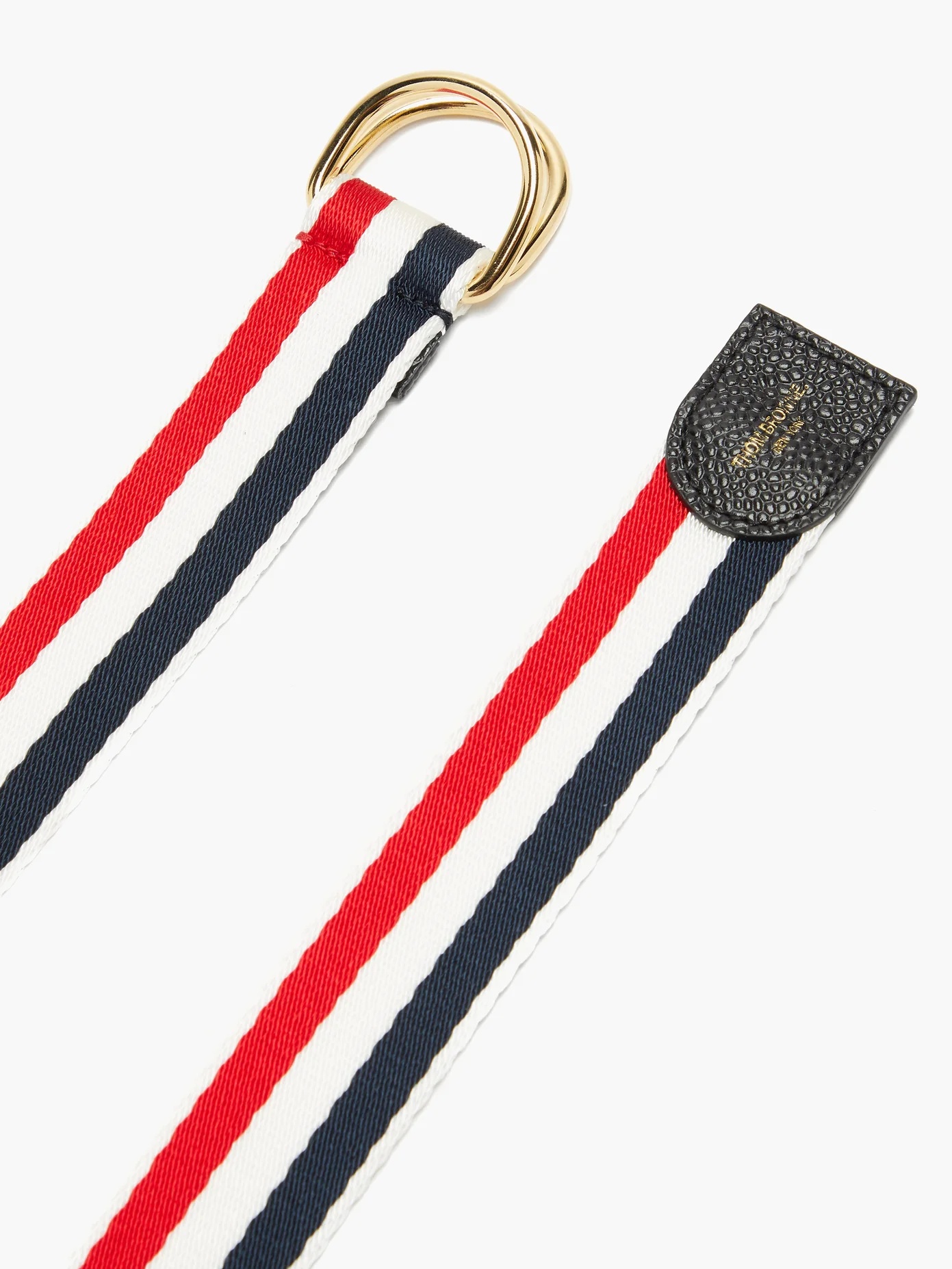 Tricolour D-ring grosgrain belt - 5