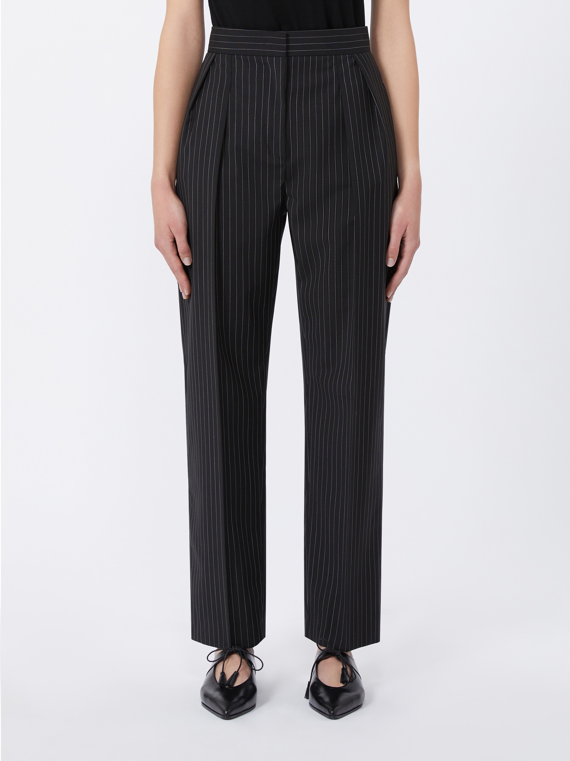 SESAMO Woollen cloth carrot-fit trousers - 3
