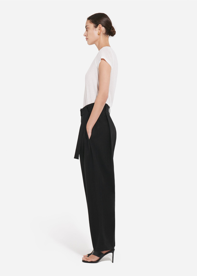 Belted Pleated Pant in Cotton 3