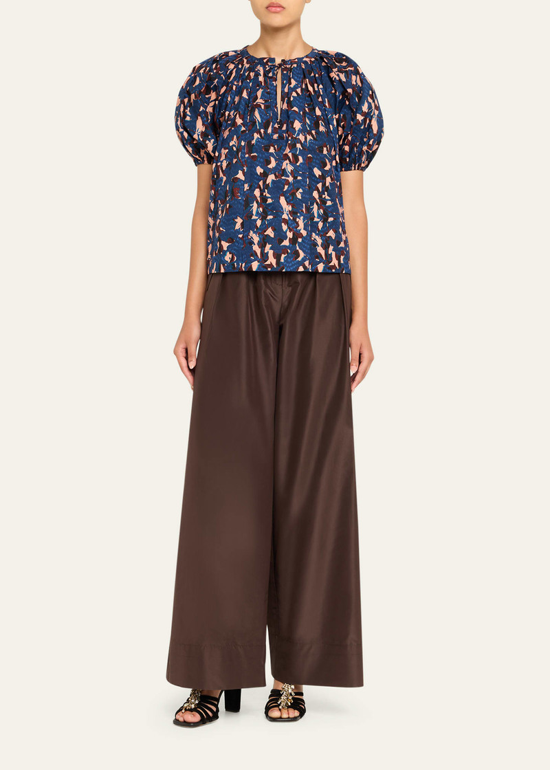 ULLA JOHNSON Loli Short-Sleeve Blouse outlook