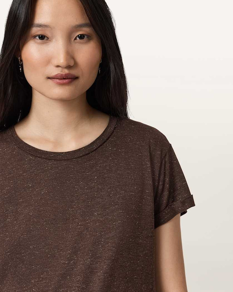 ANNA SHORT SLEEVE SHIMMER T-SHIRT 4