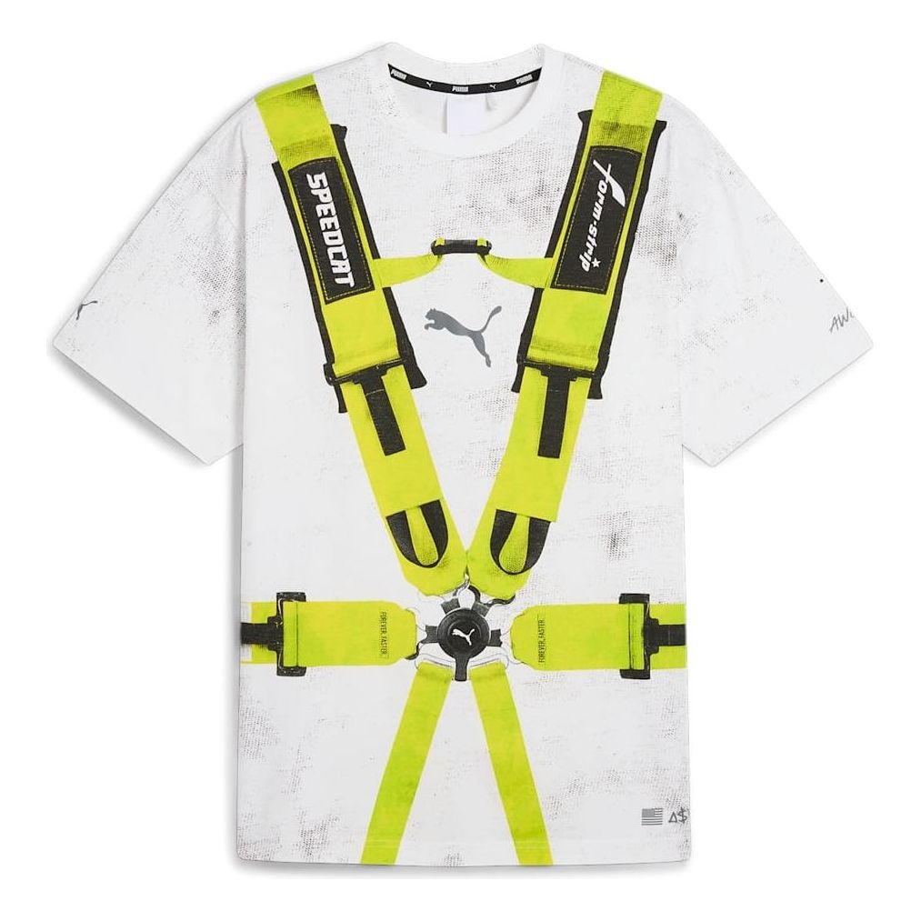 PUMA x A$AP ROCKY Seatbelt T-shirt 'White Lime' 631040-02 - 1