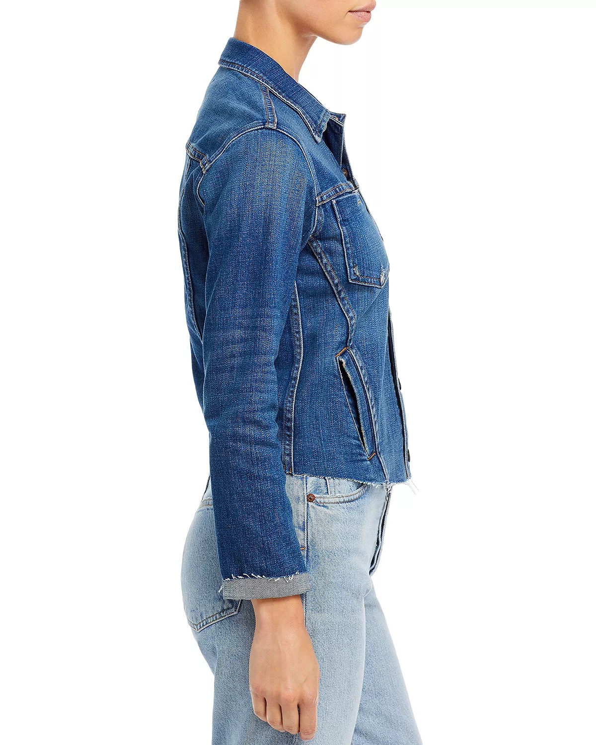 Janelle Slim-Fit Raw Denim Jacket - 5