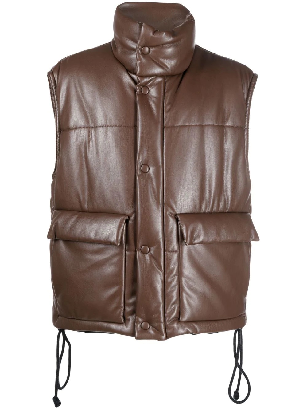 high-neck puffer vest - 1