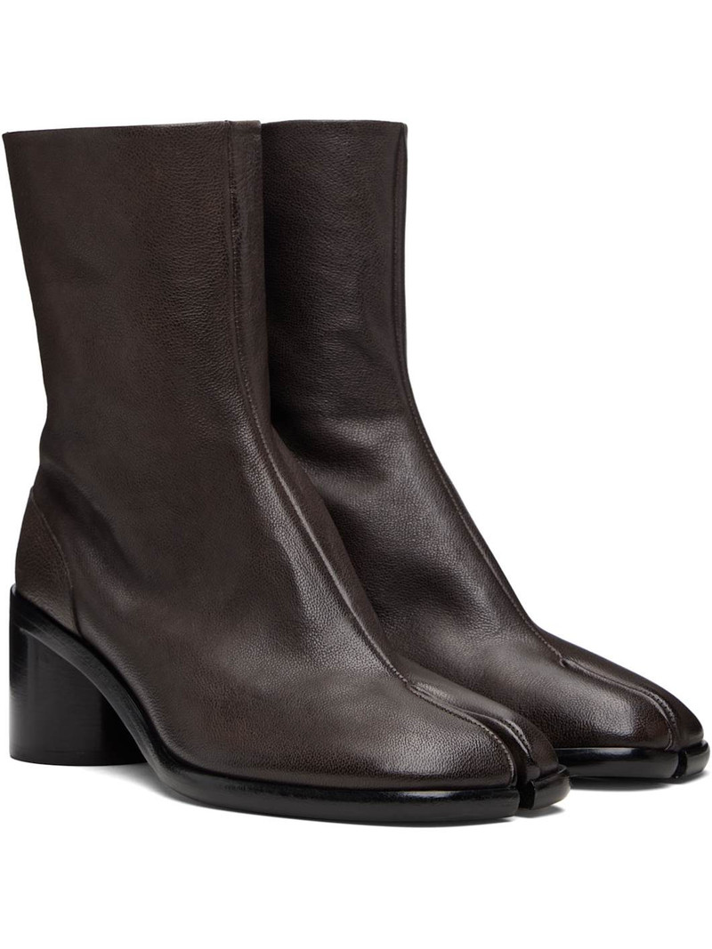 Brown Tabi Ankle Boots 4