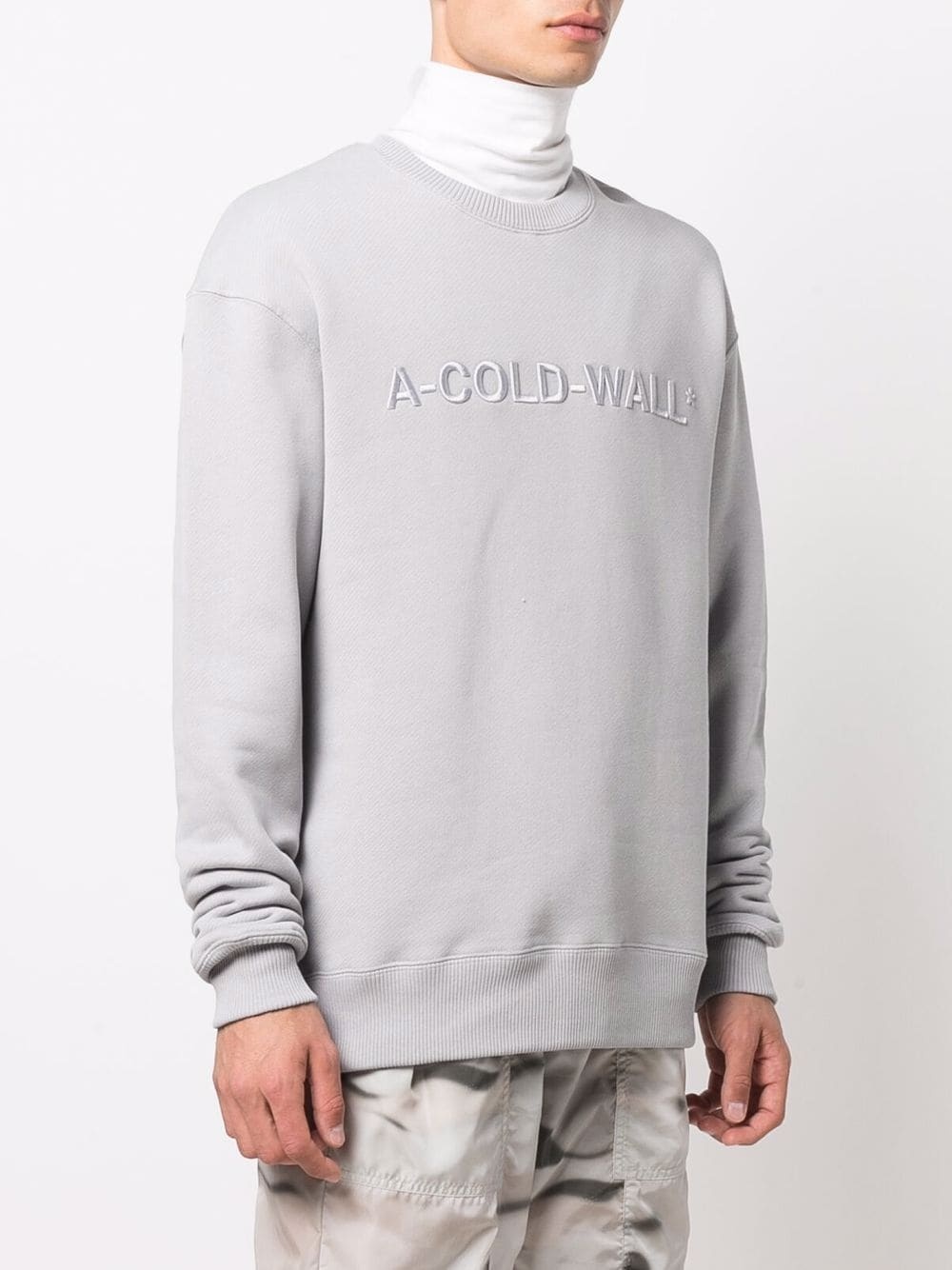logo-embroidered cotton sweatshirt - 3