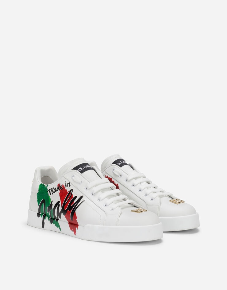 Calfskin Portofino Light sneakers with print - 2