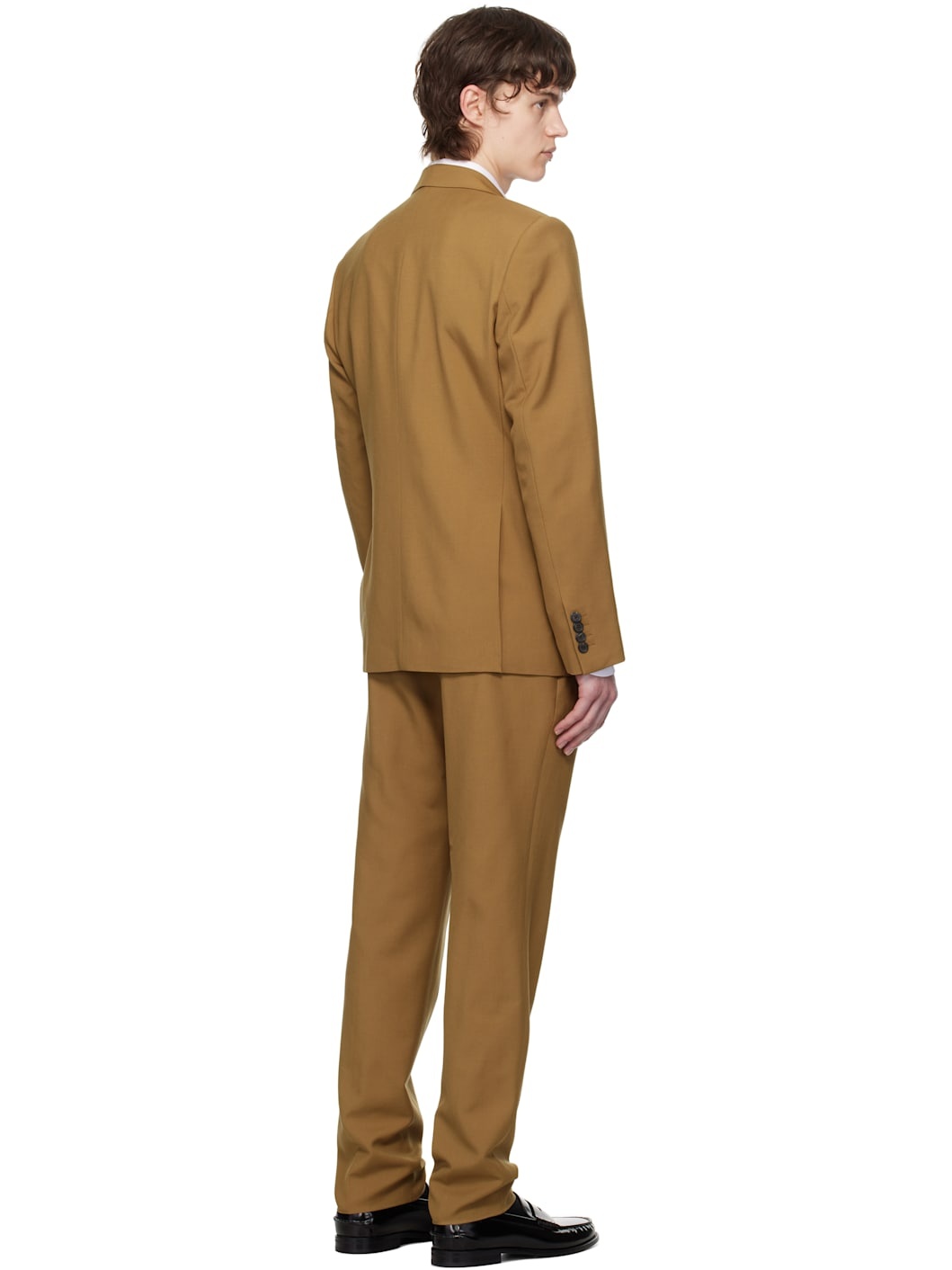 Tan Single-Breasted Suit - 3