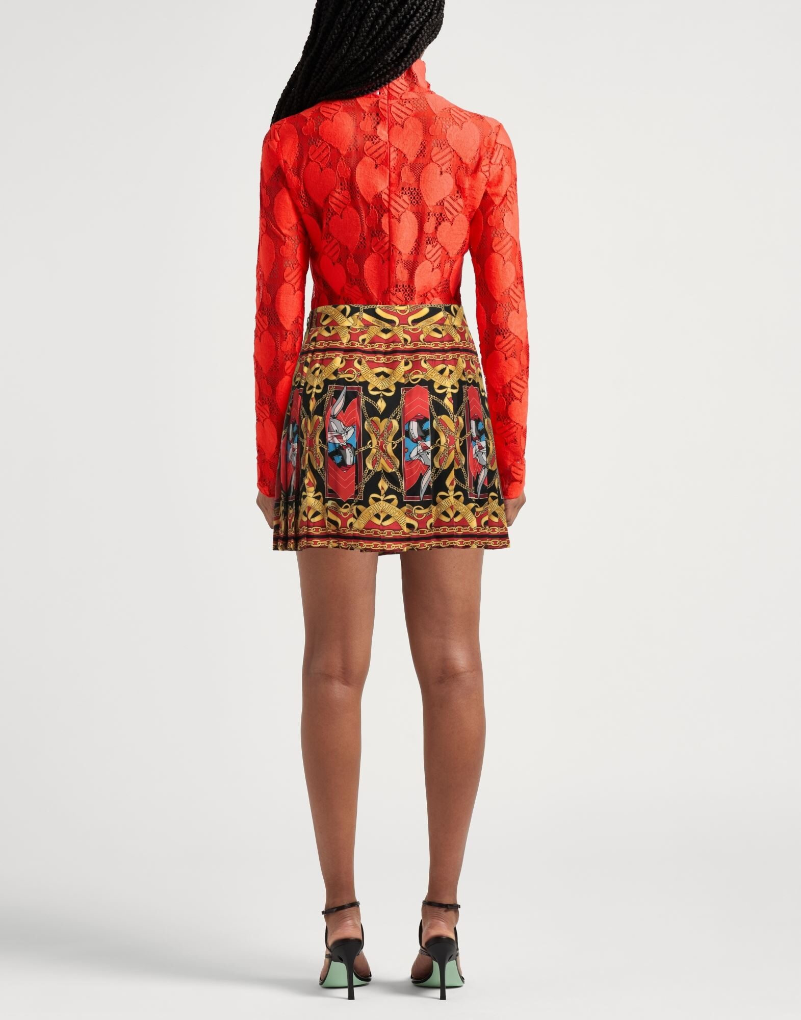 Red Women's Mini Skirt - 3