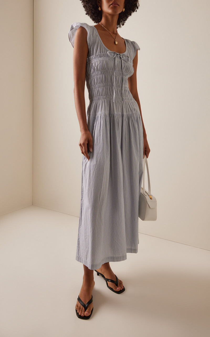 CIAO LUCIA! Lauretta Striped Cotton Dress blue outlook