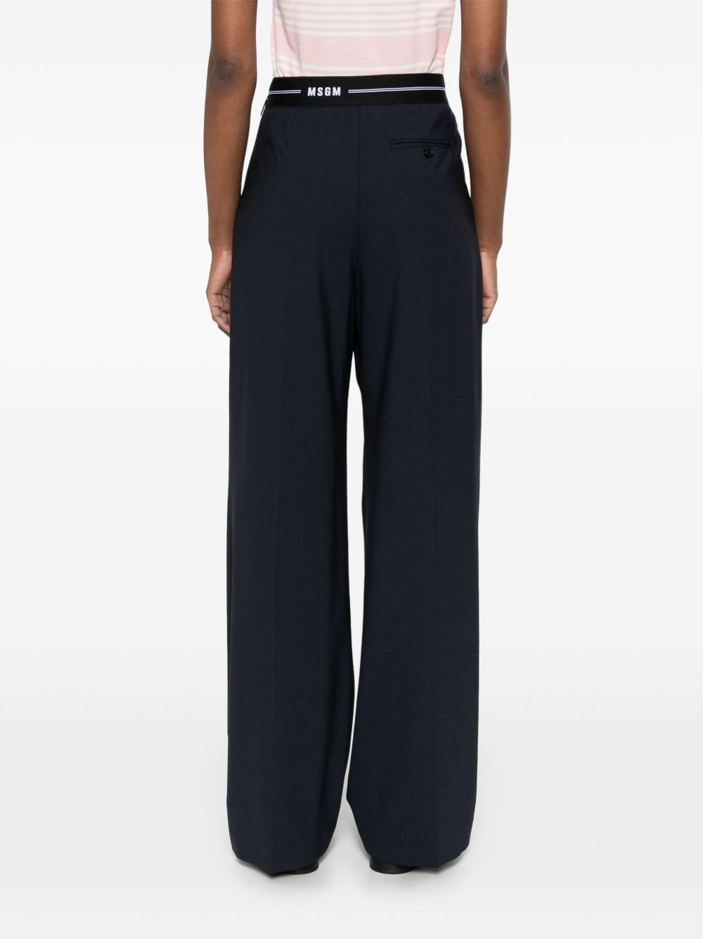 logo-waistband trousers - 4
