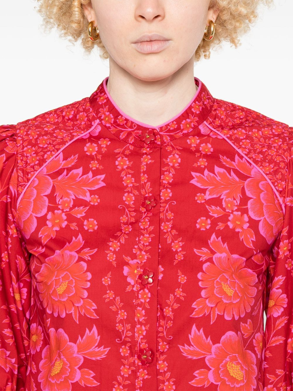 floral-print mini dress - 5
