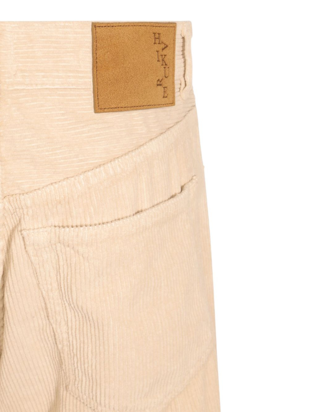 corduroy-textured cotton trousers - 4