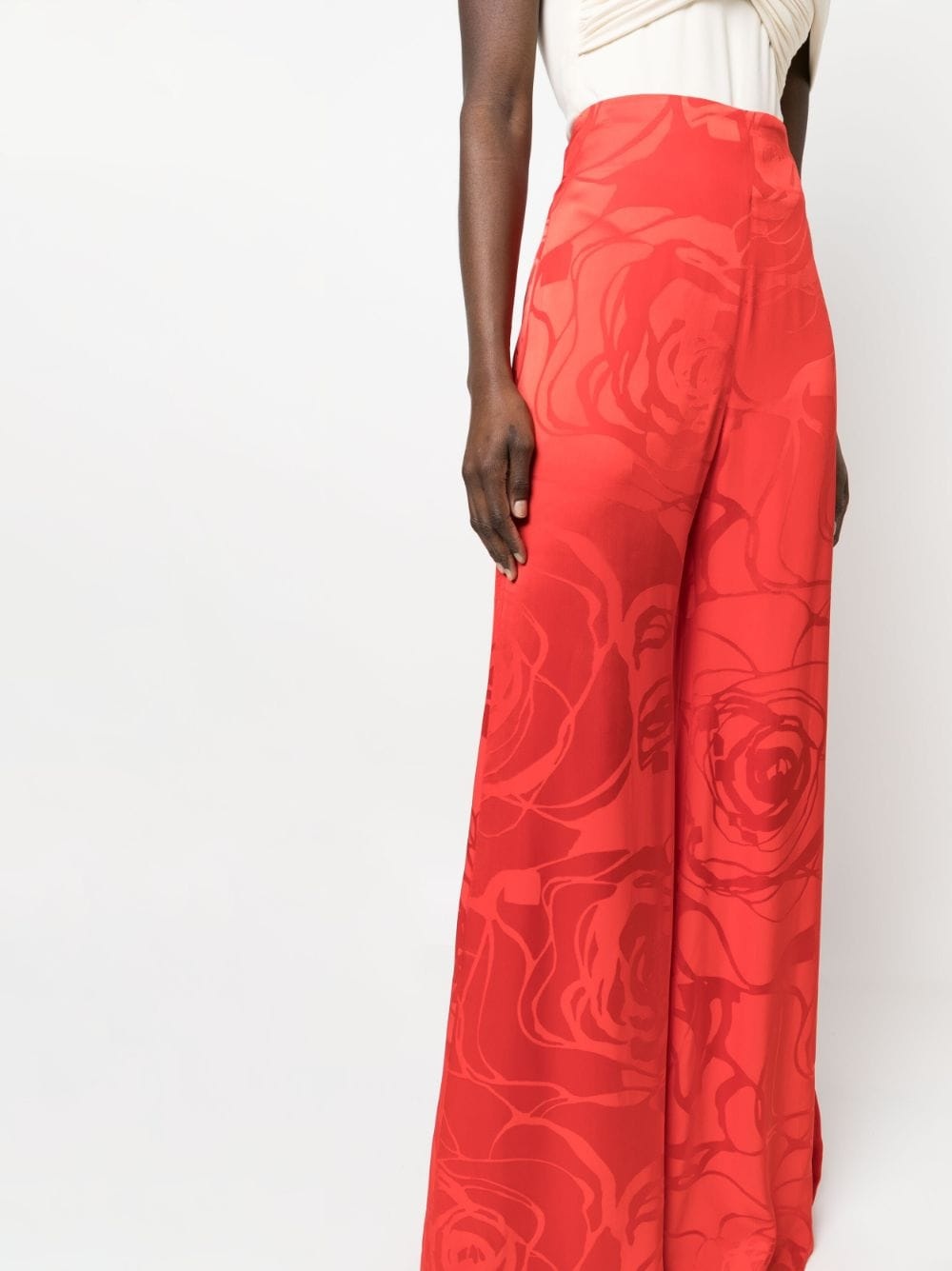 Grotte floral-jacquard trousers - 5