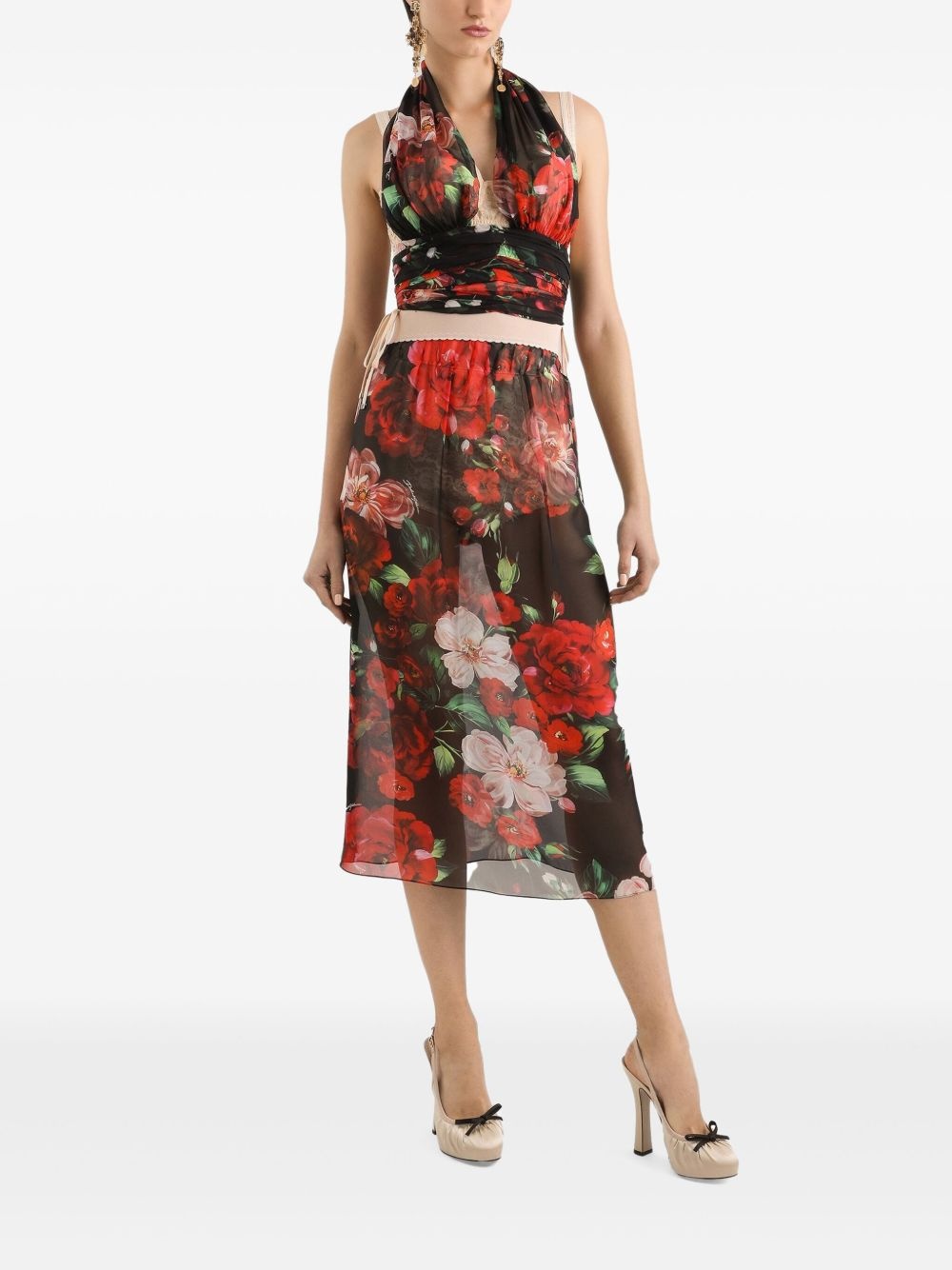 floral-print top - 2