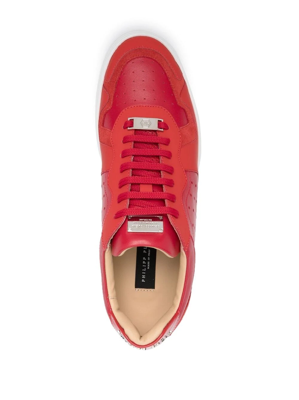 suede-panel sneakers - 4