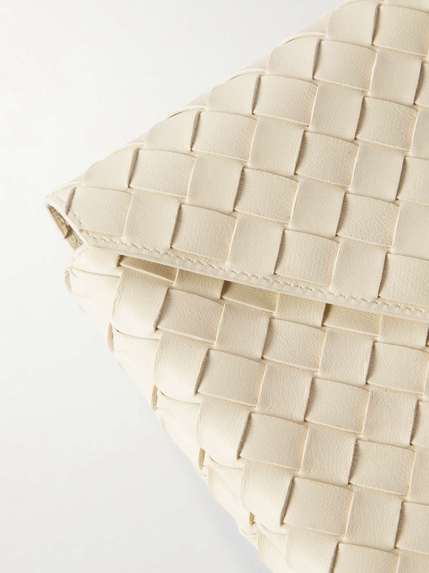 Origami intrecciato leather clutch - 3