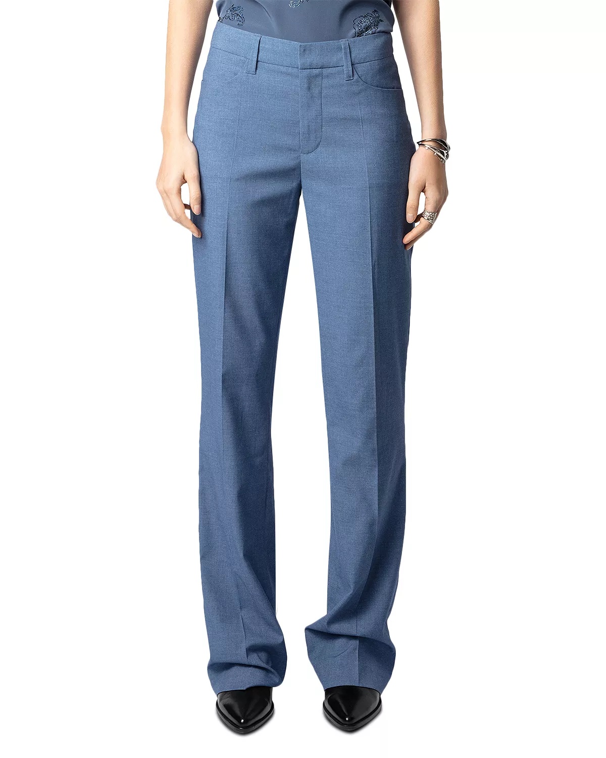 Pistol Flared Hem Pants - 1