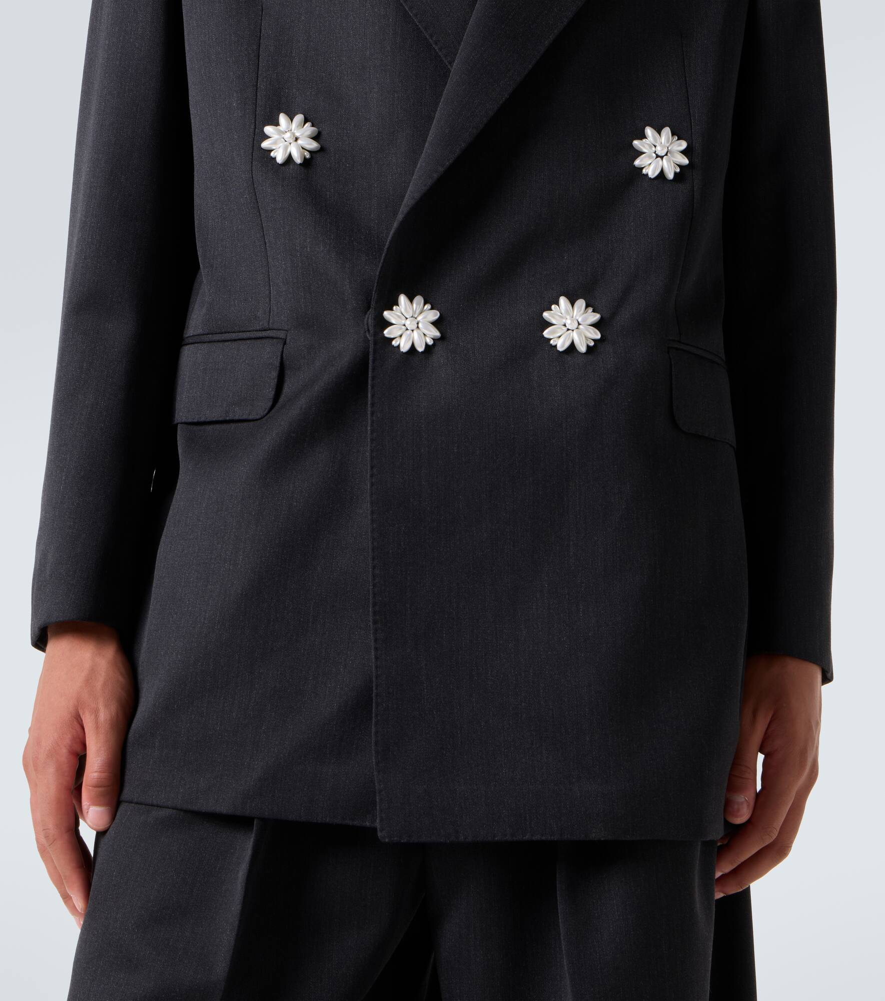 Embellished double-breasted blazer - 6