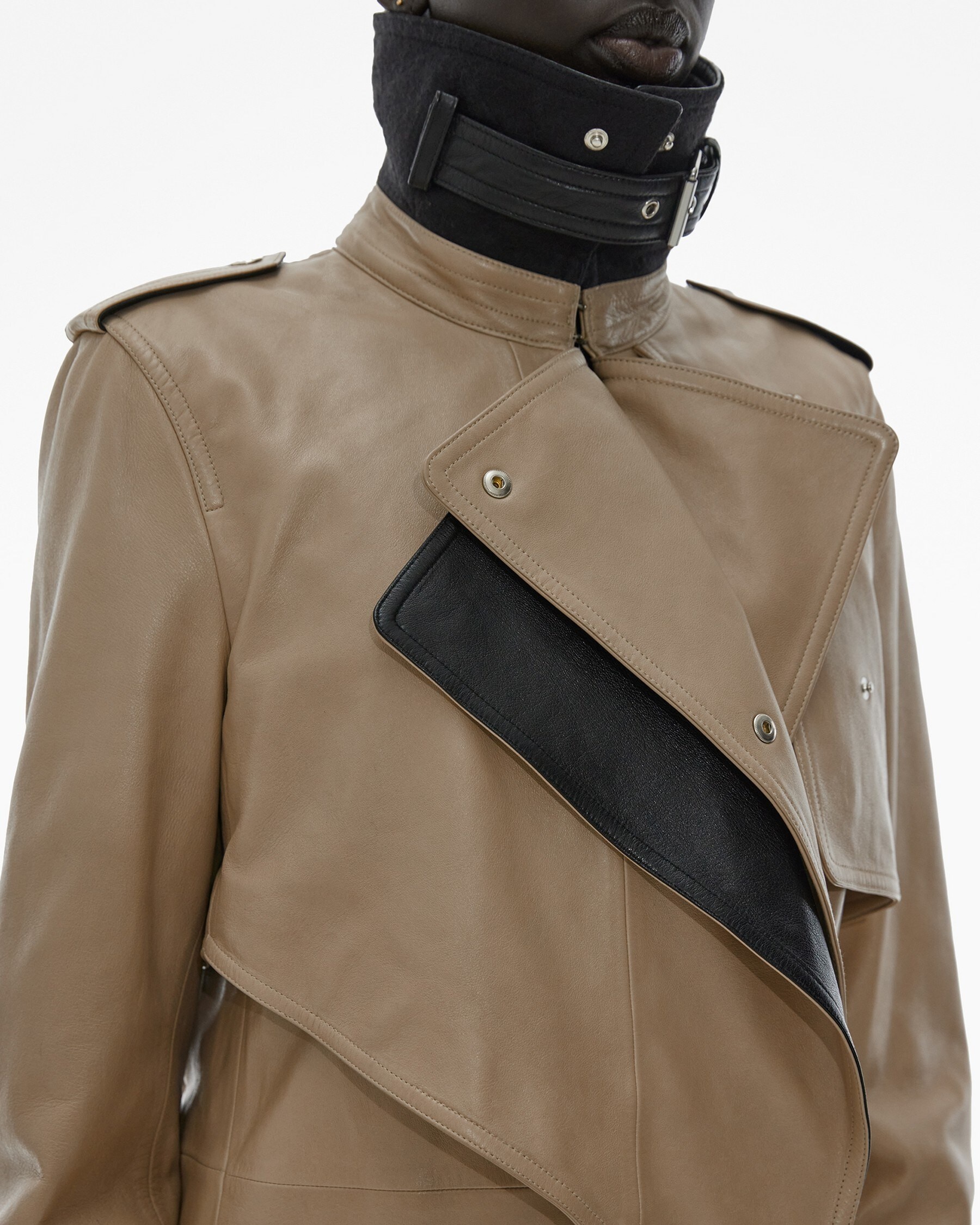 LEATHER TRENCH COAT - 6