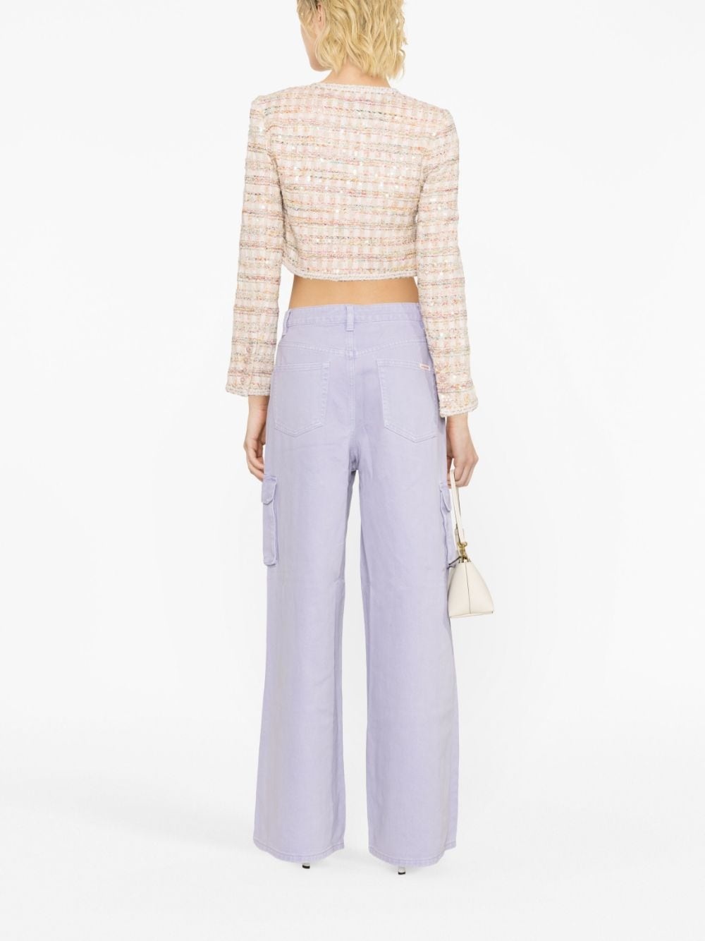 cropped bouclé jacket - 4