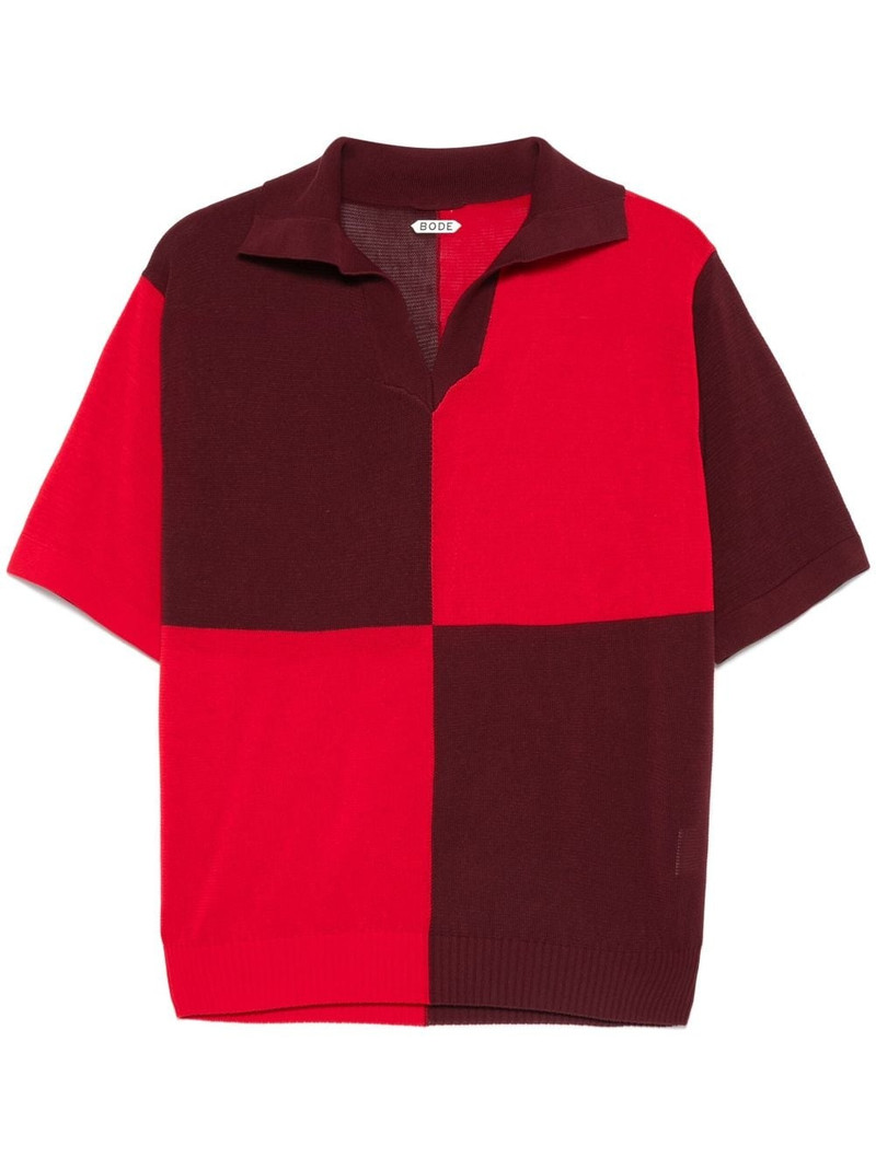 Checker polo shirt 1