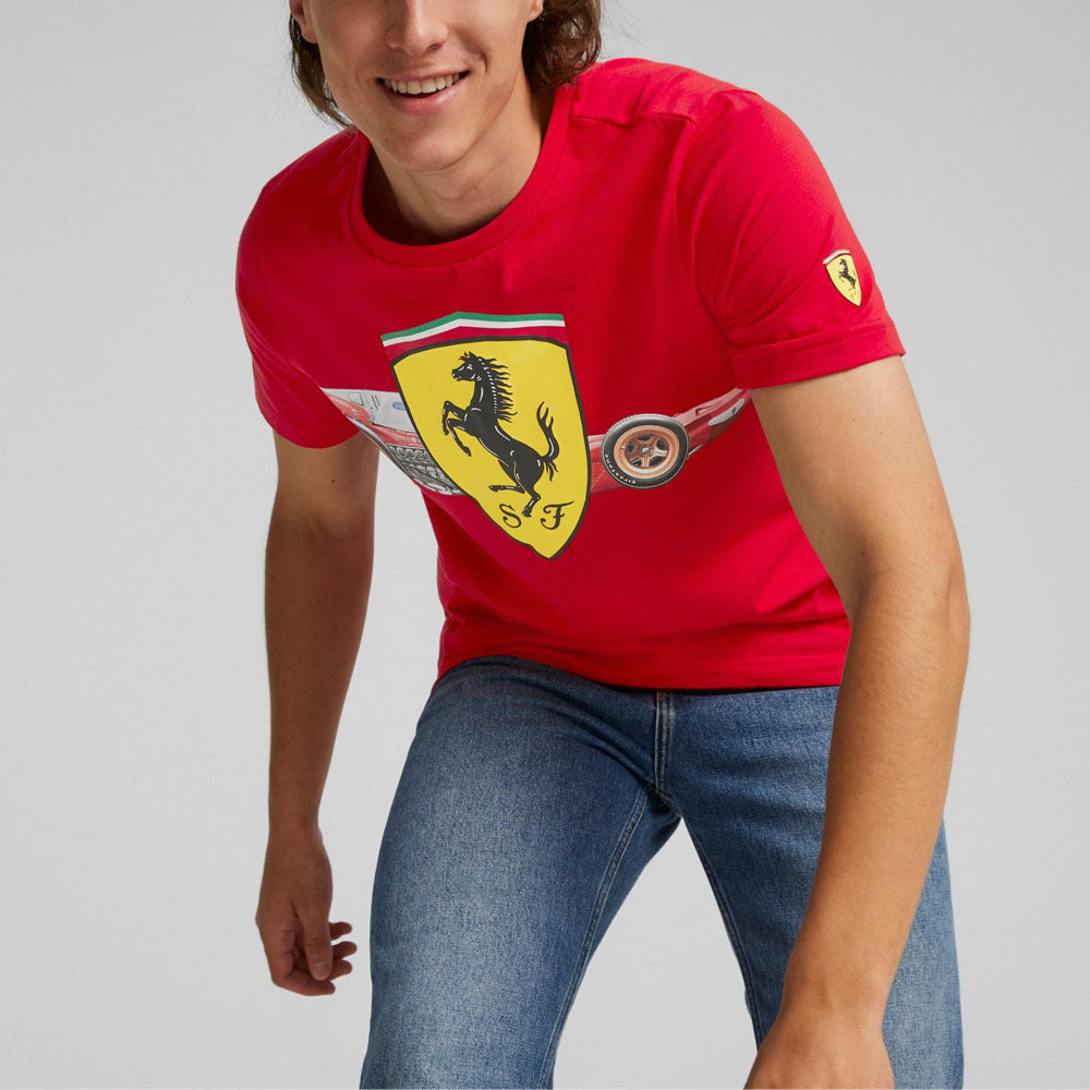 PUMA Scuderia Ferrari Shield Tee 'Red' 535851-02 - 4