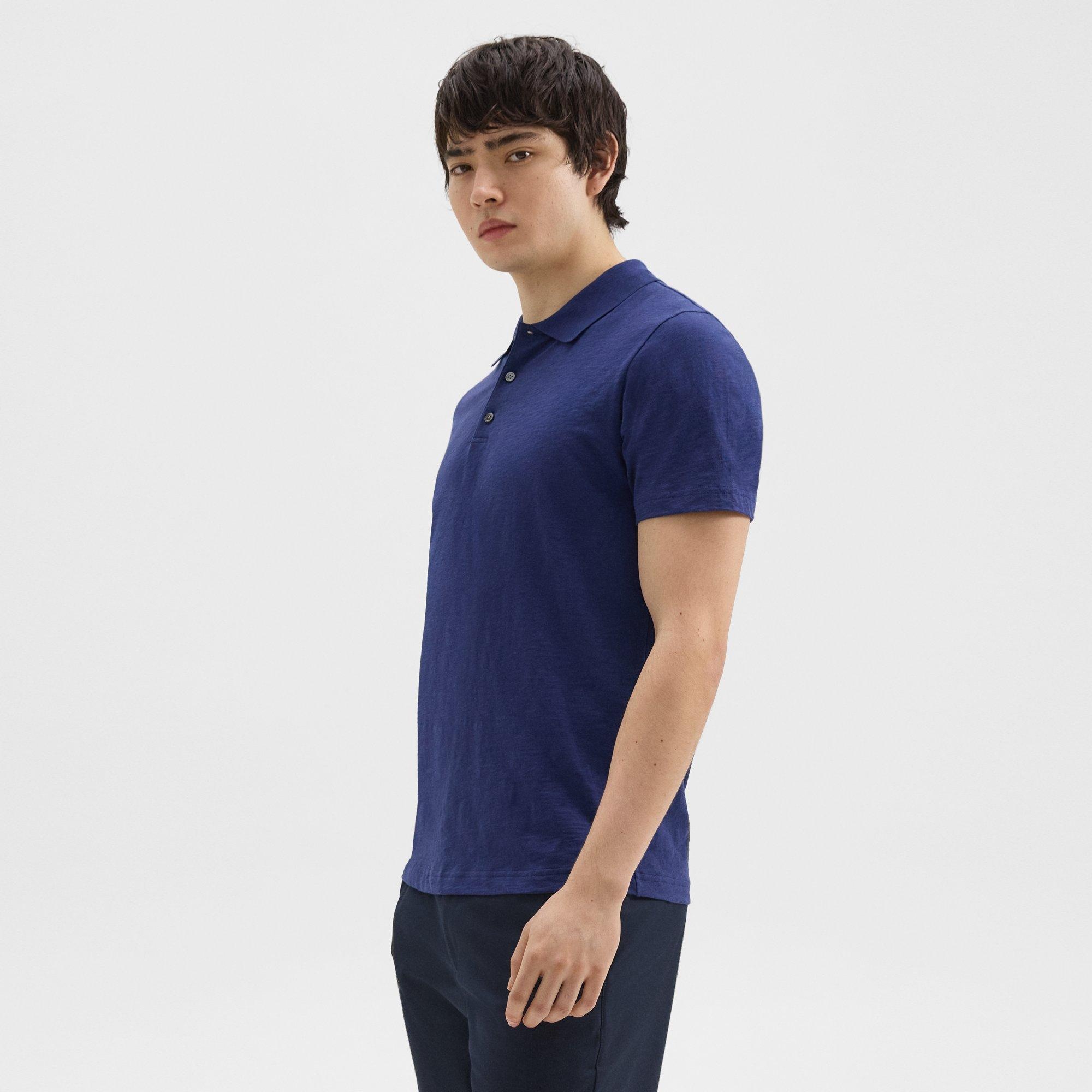 Bron Polo Shirt in Cosmos Slub Cotton - 3