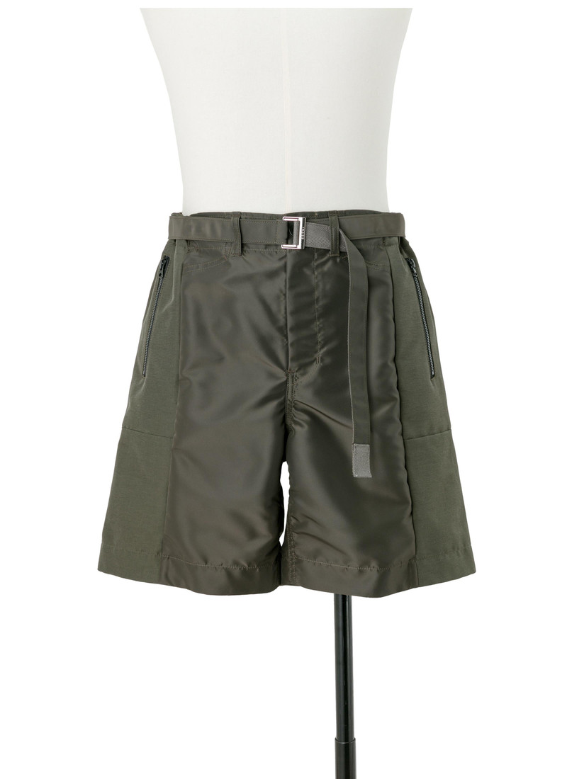 Nylon Twill x Grosgrain Shorts 1