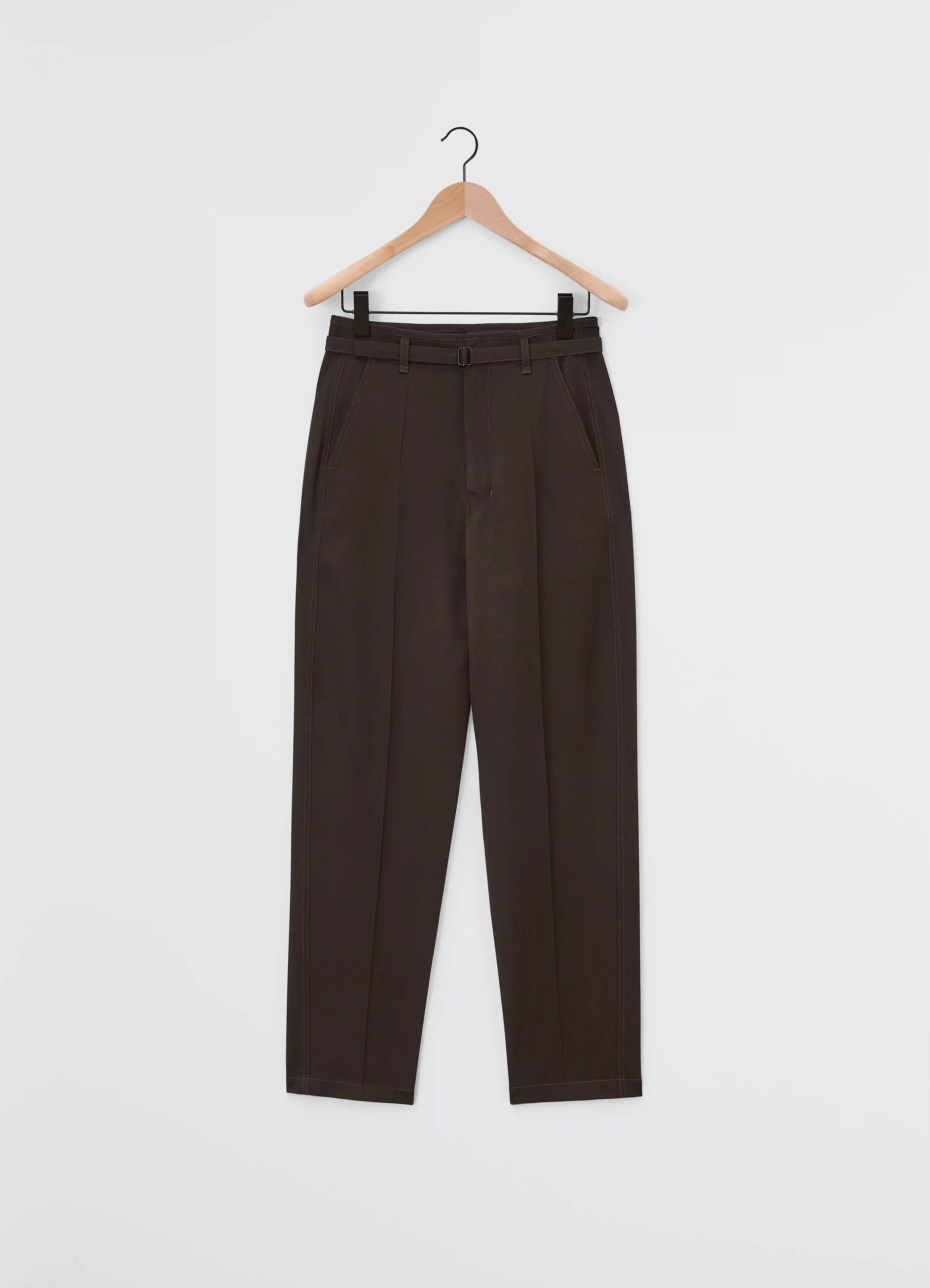 BELTED SOFT TAILORED PANTS - 4