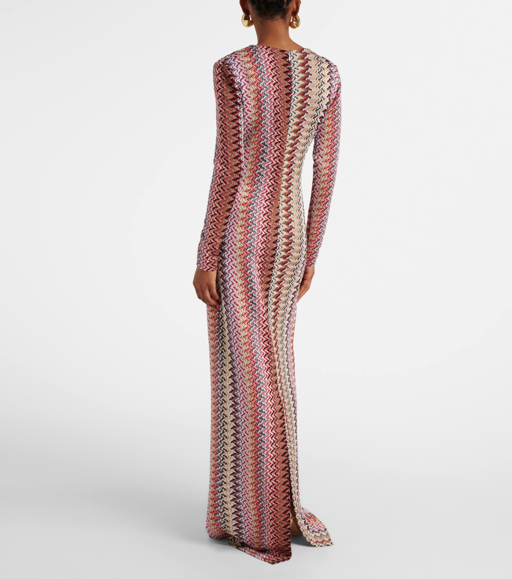 Zigzag lamé gown - 3