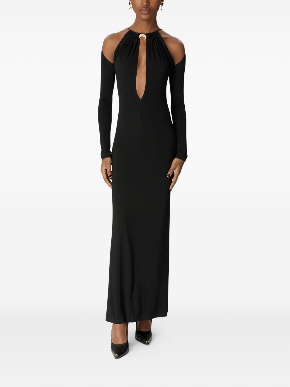 draped keyhole dress - 2