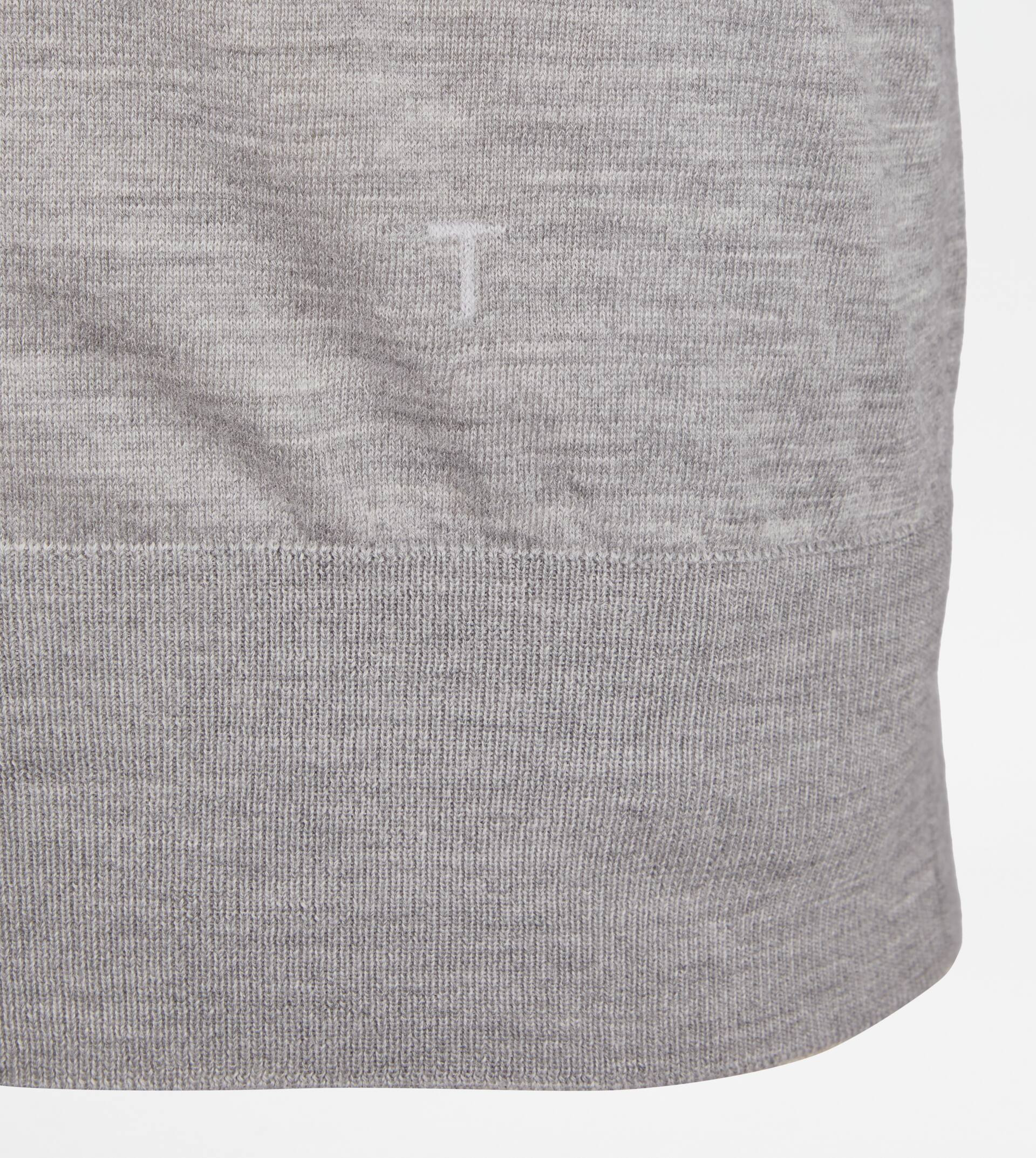 ROUND-NECK PULLOVER IN T15 WOOL - BEIGE - 7