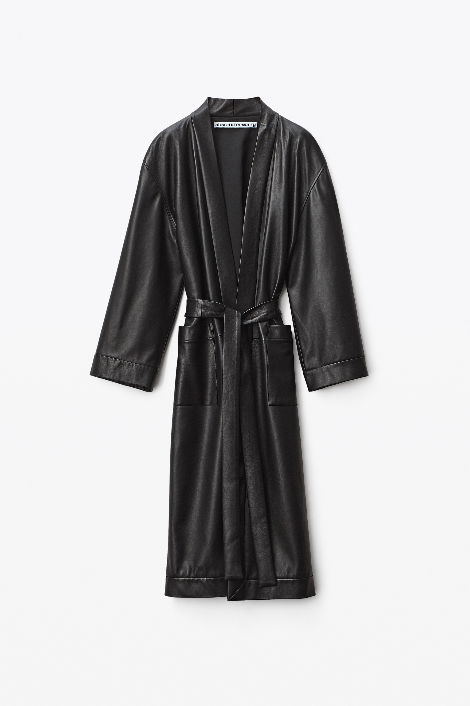 PJ ROBE COAT WITH LOGO IN LAMBSKIN - 1
