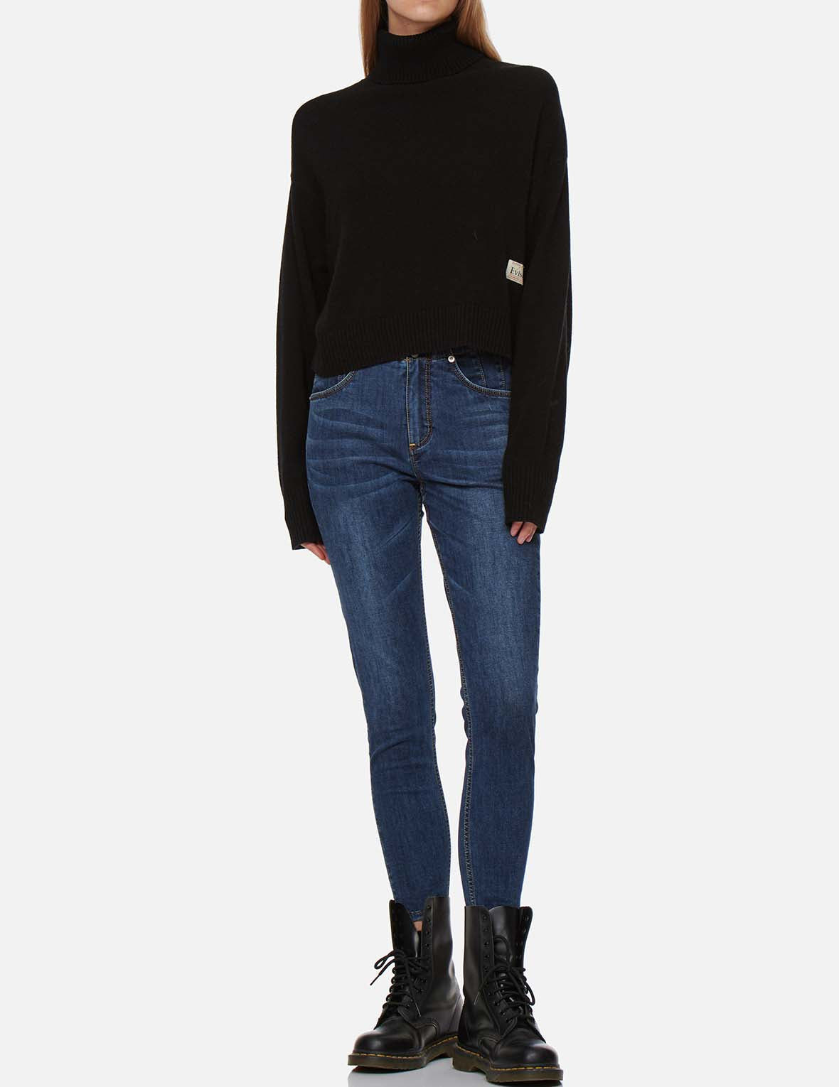 KAMON EMBROIDERY TURTLENECK KNITTED PULLOVER - 4