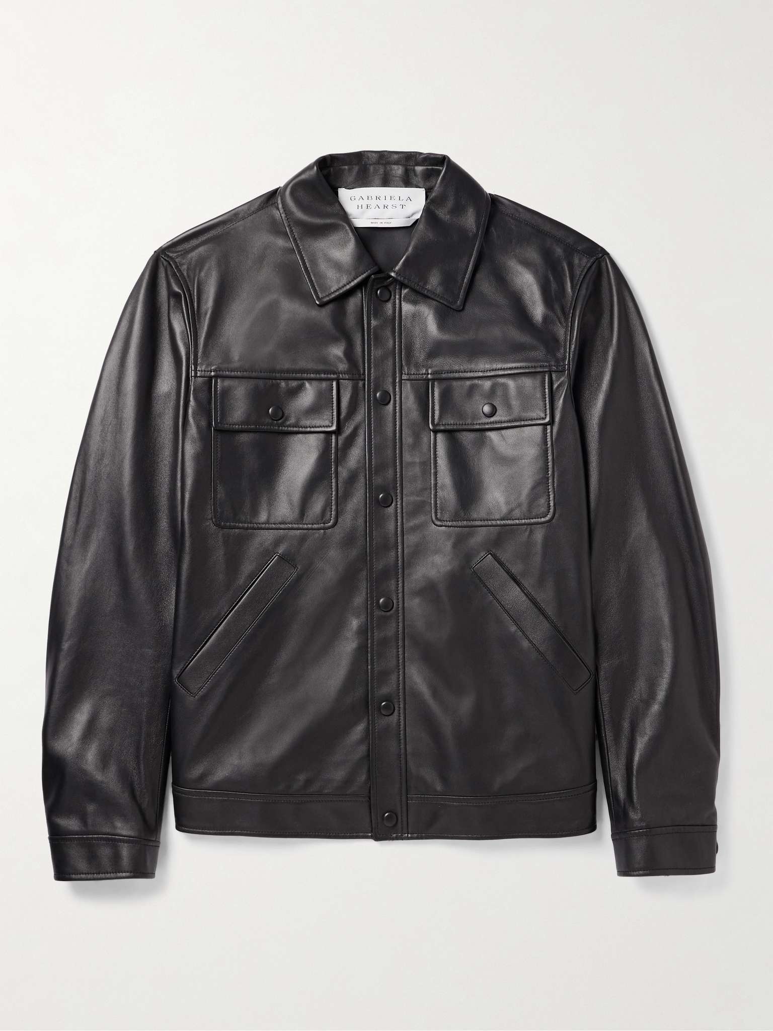 Levy Slim-Fit Leather Jacket - 1