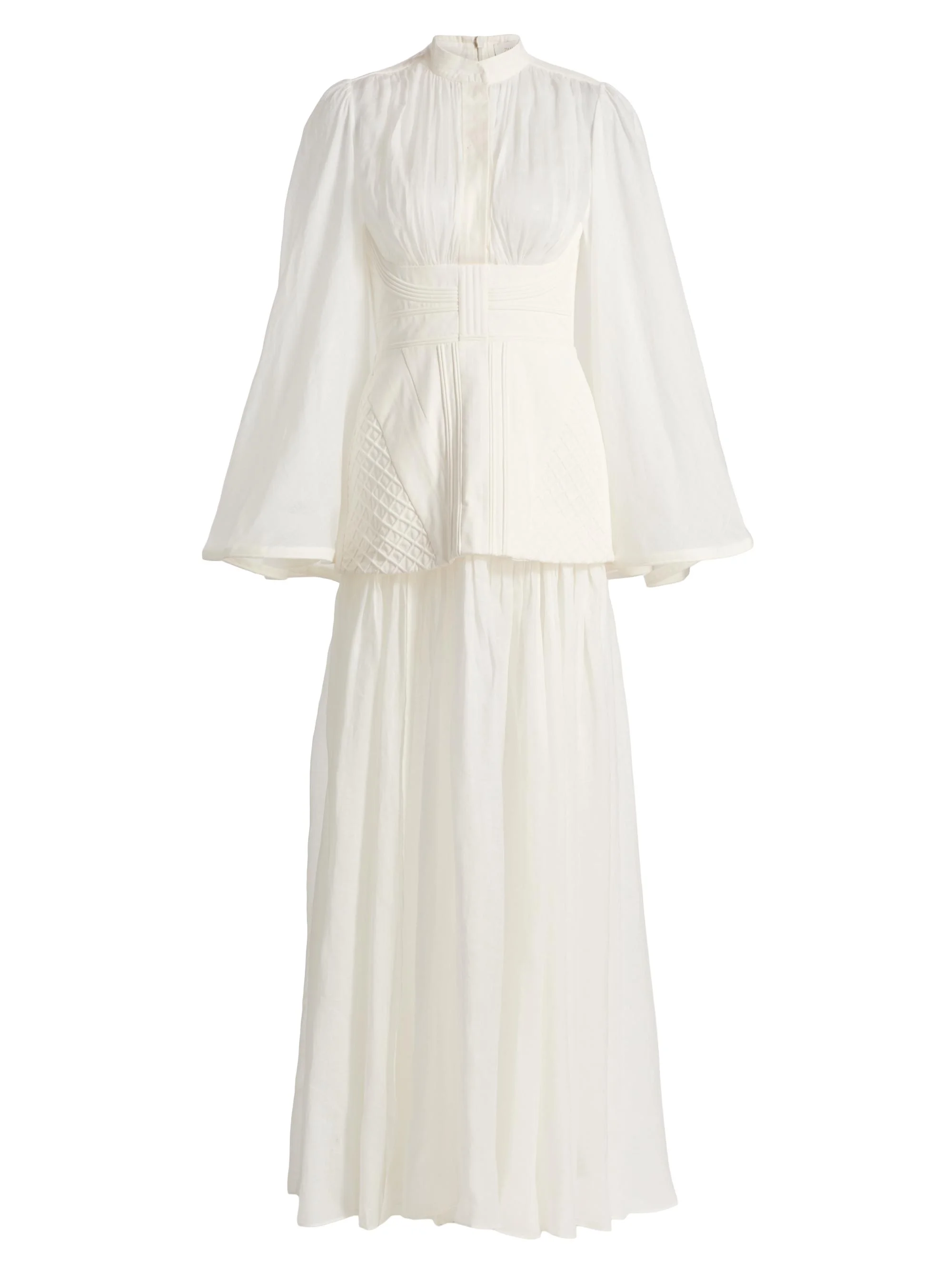 Women's Rebellion Corded Ramie Gown - Ivory - 1