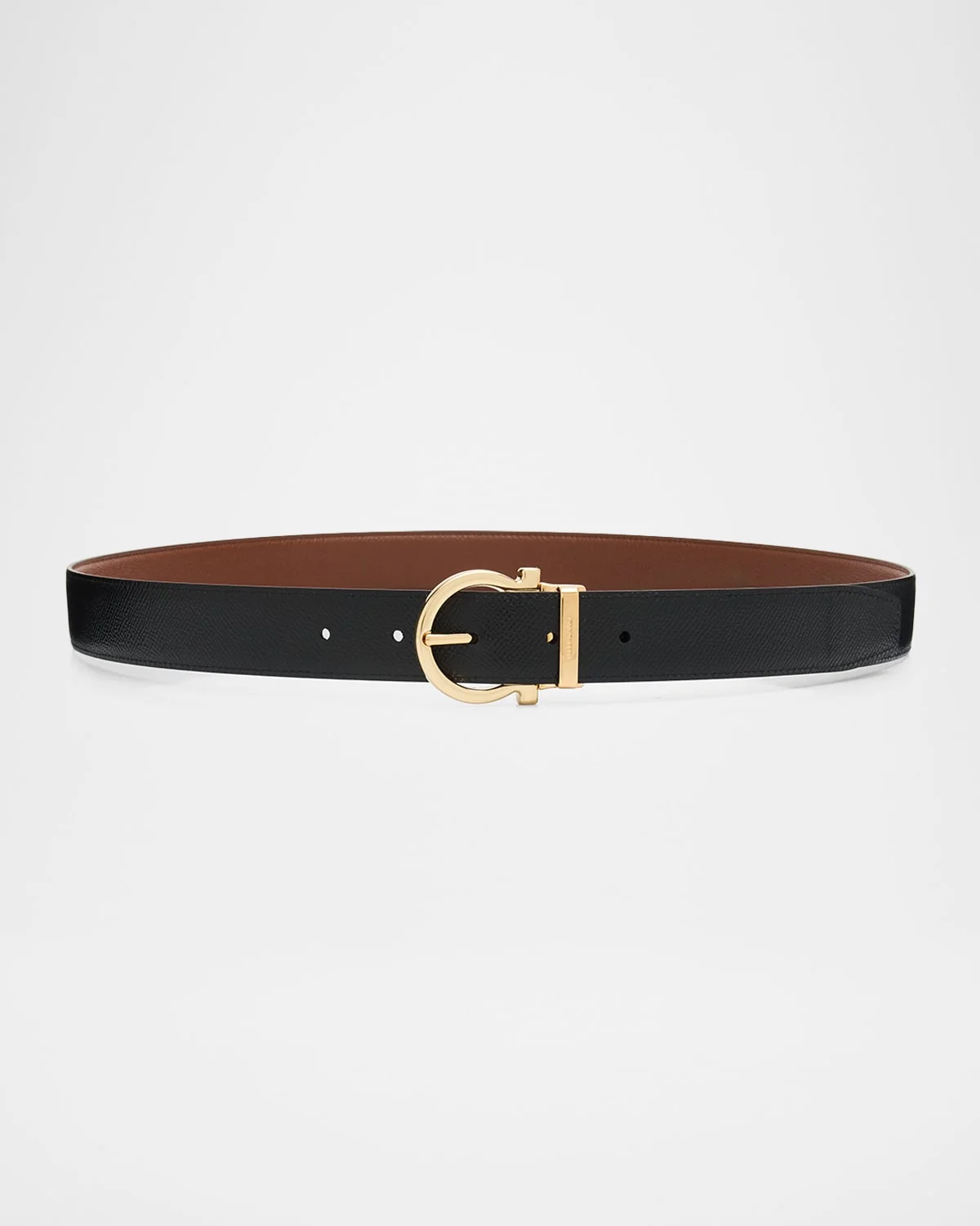 Men's Reversible Leather Gancini-Buckle Belt - 1