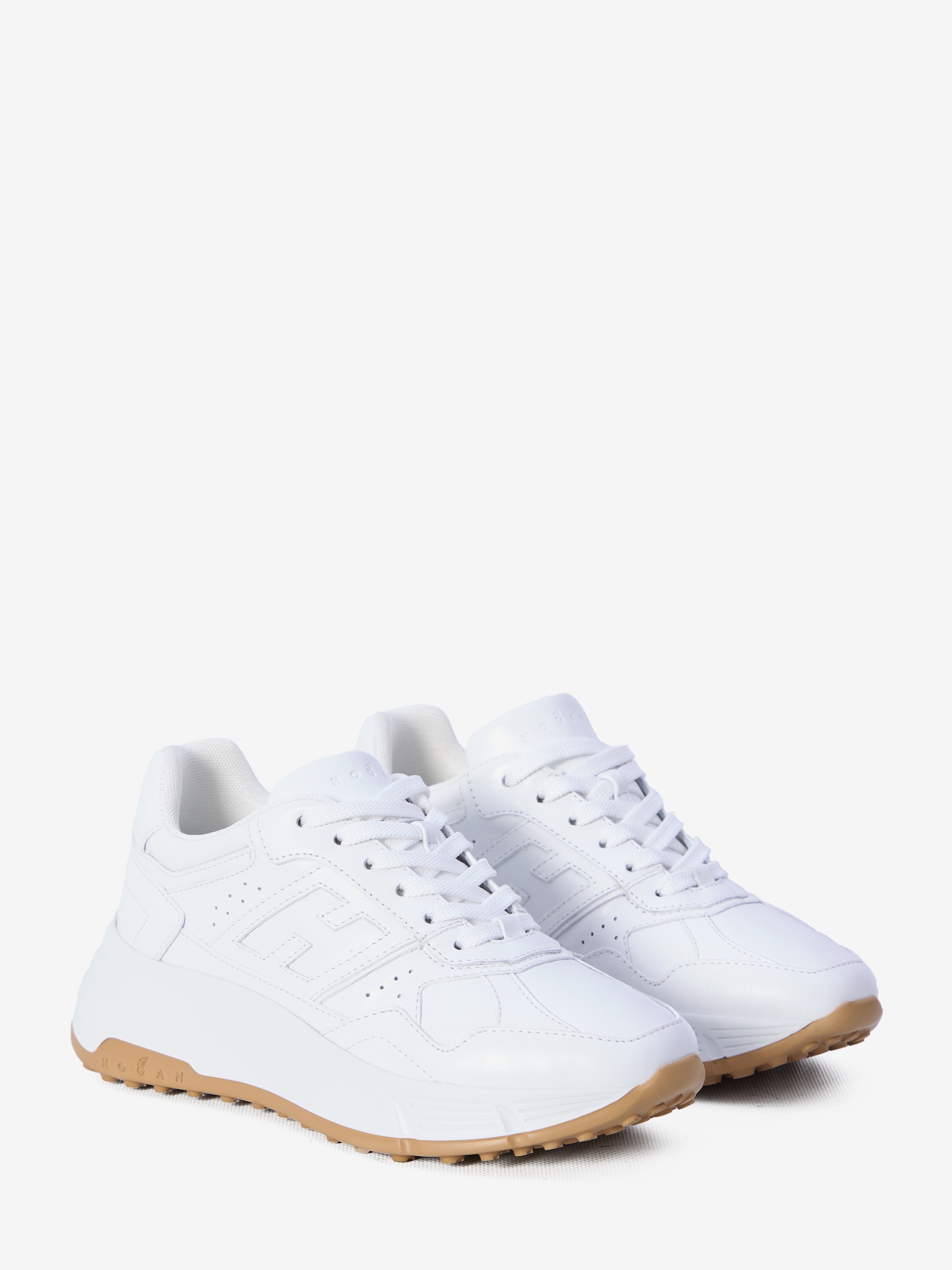 スニーカー HOGAN SNEAKER HOGAN H669 IN PELLE LISCIA BR/>sneaker Hogan H669 in suede e pelle liscia HOGAN
