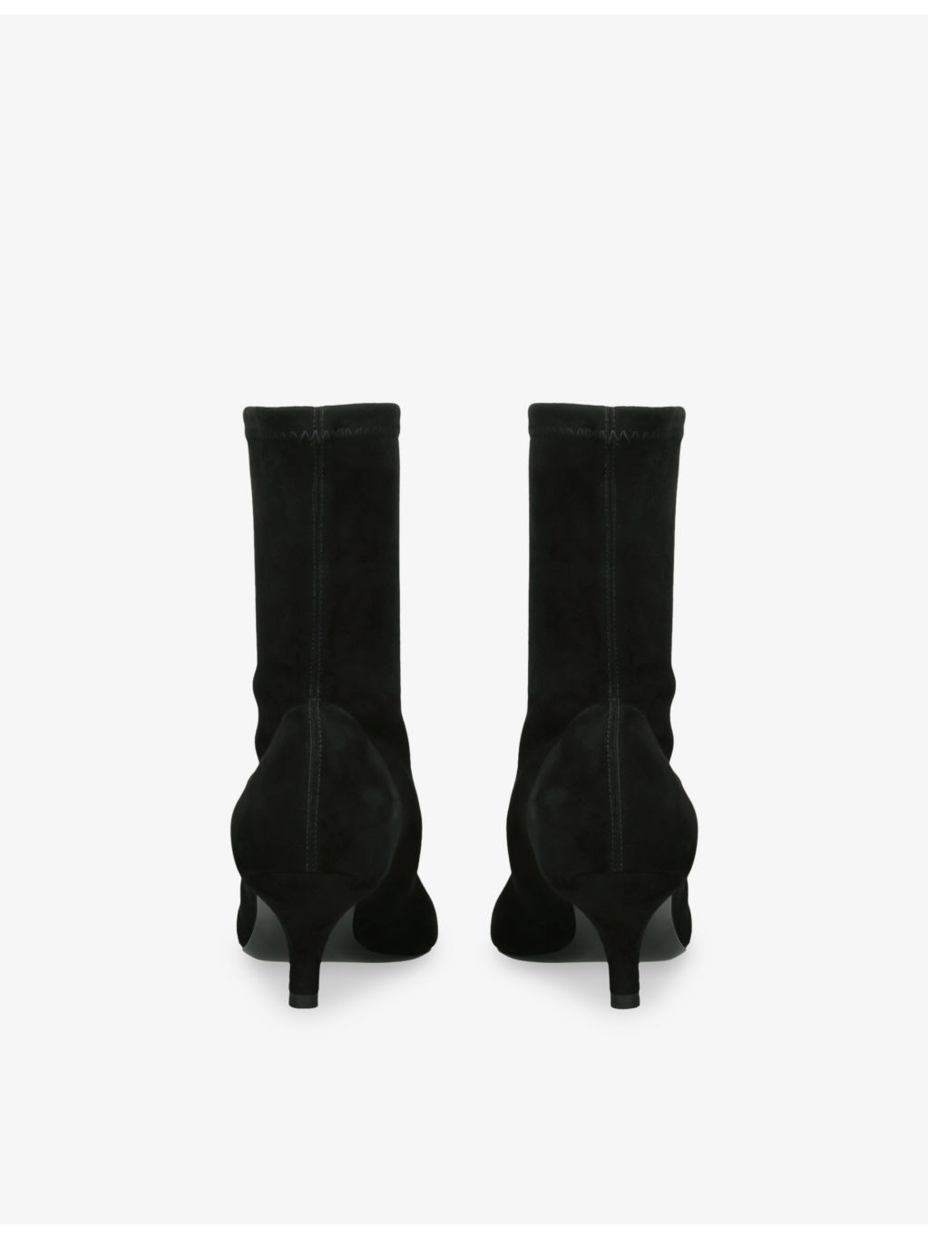 Sock Suede Heeled Boots - 4
