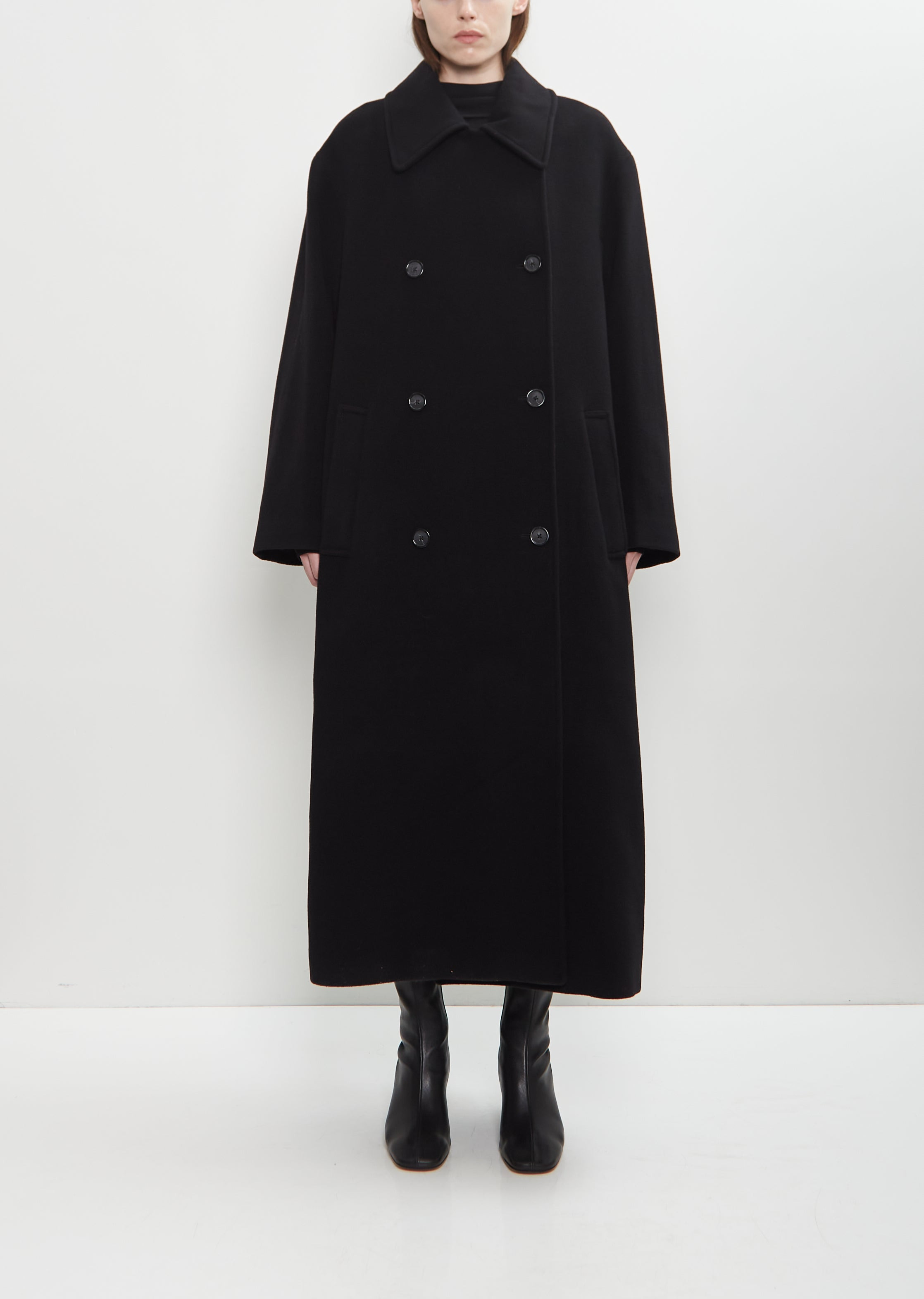 Brushed Wool Blend Shield Coat - 1