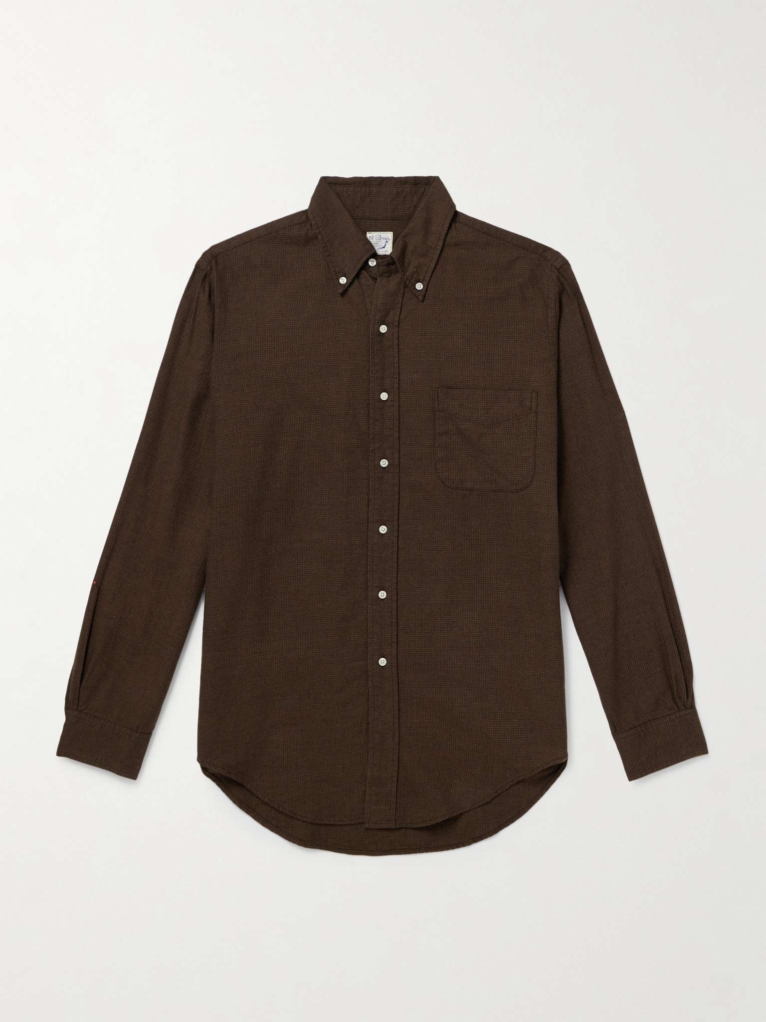 Button-Down Collar Cotton and Lyocell-Blend Flannel Shirt - 1