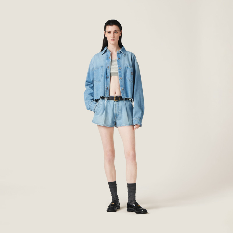 Miu Miu Denim blouson jacket outlook